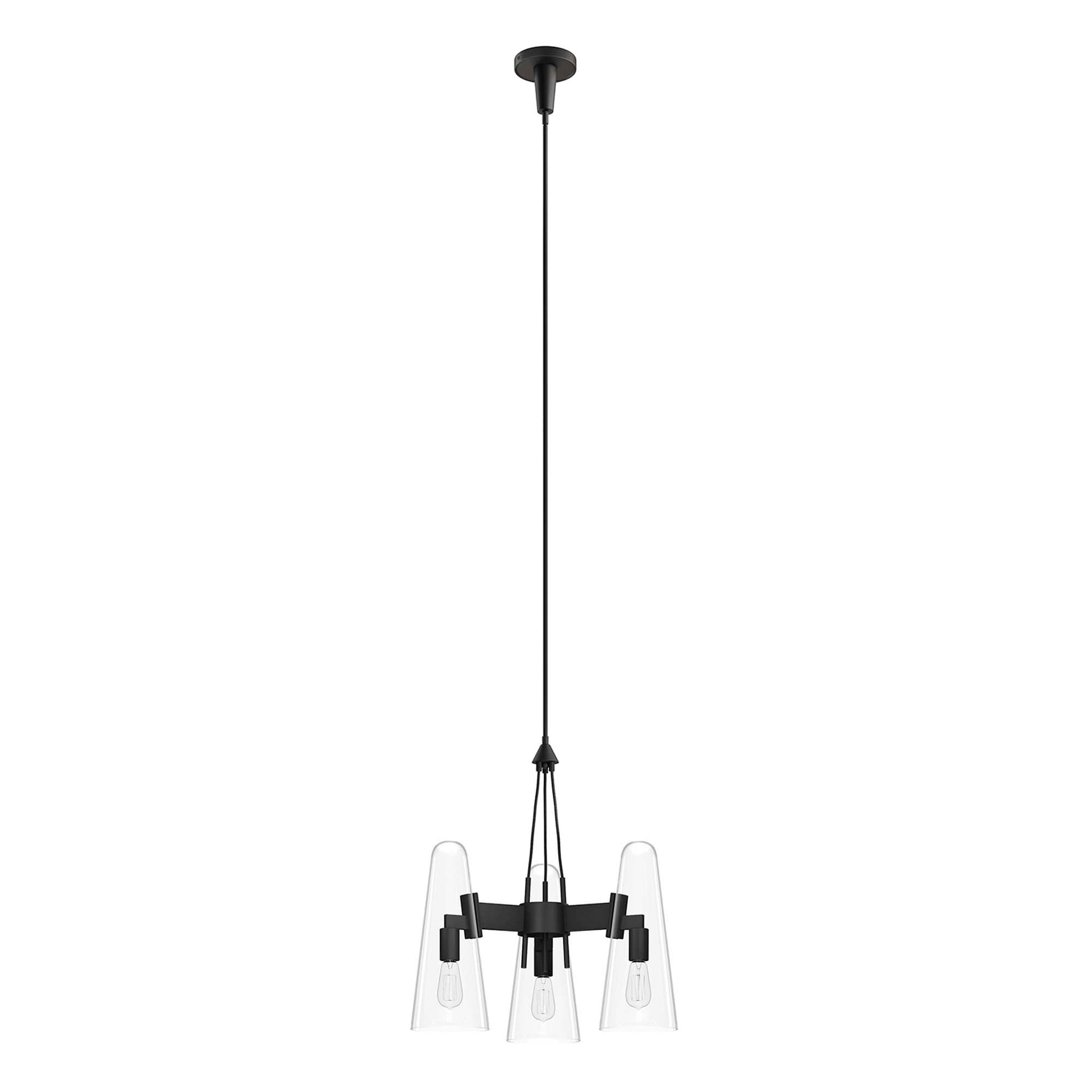 Beacon 3-Light Pendant Light - Clear Black