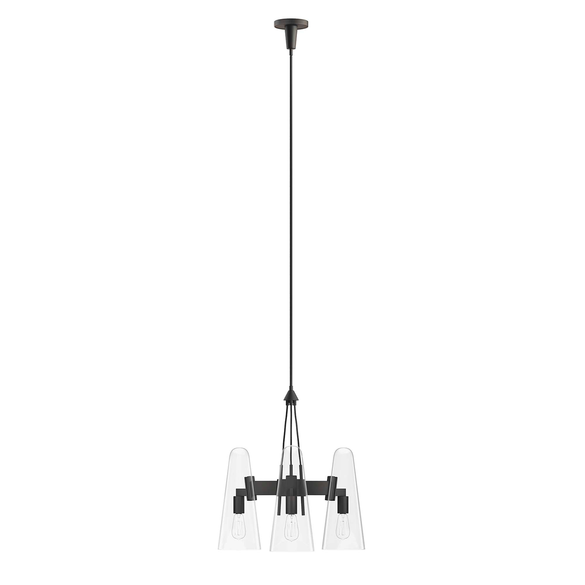 Beacon 3-Light Pendant Light - Opal Satin Brass