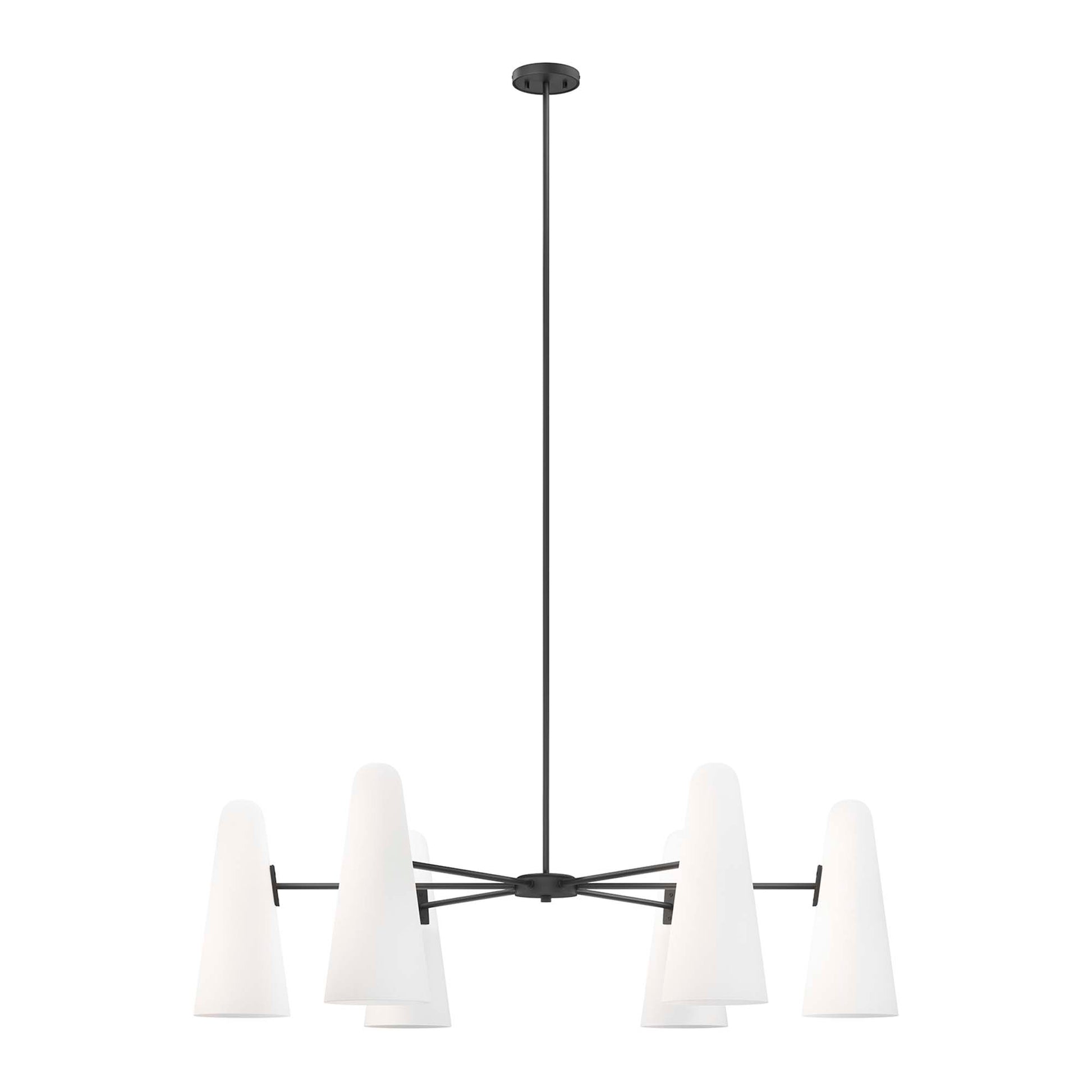 Beacon 6-Light Chandelier - Opal Black
