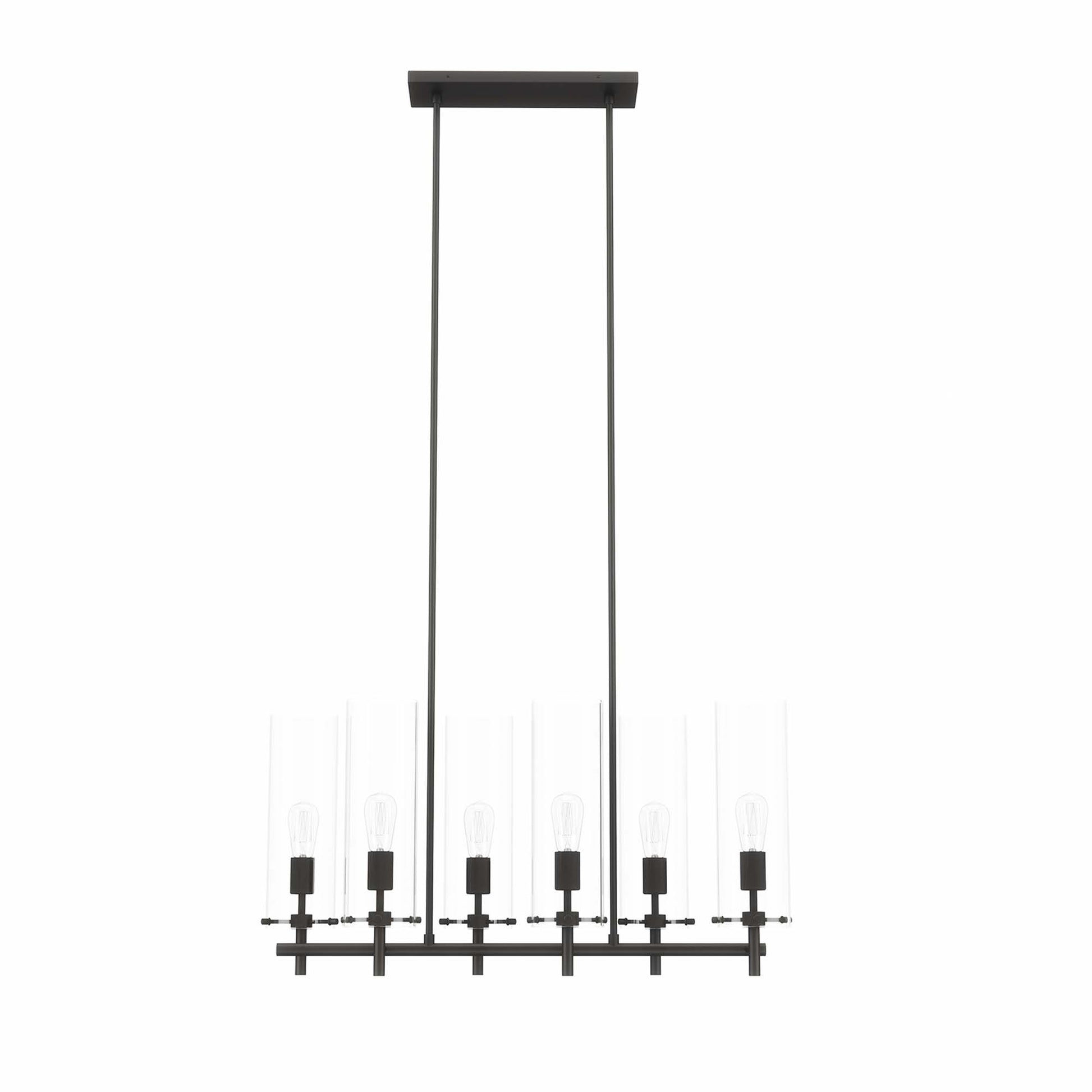 Skylark 6-Light Chandelier - Clear Black