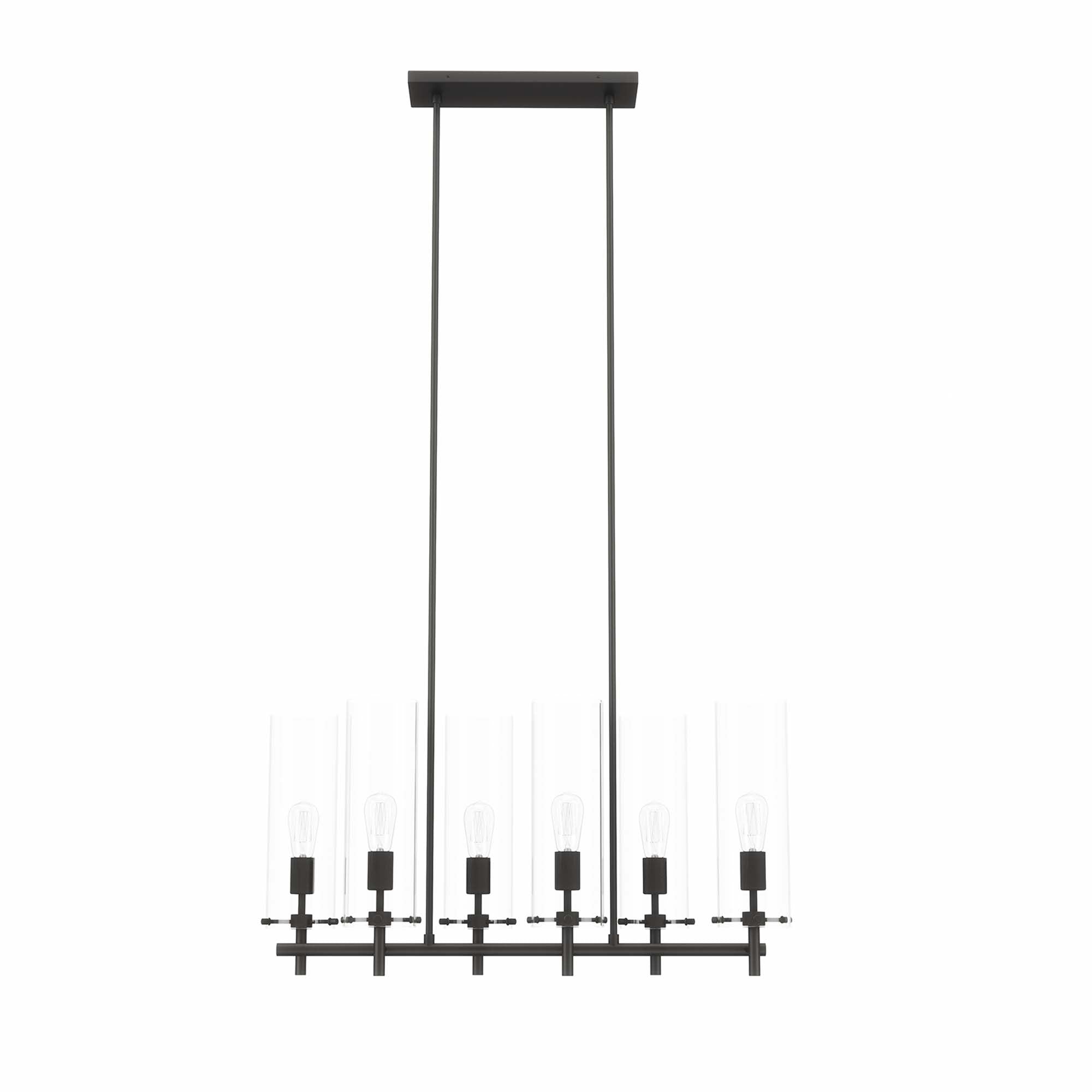 Skylark 6-Light Chandelier - Clear Black