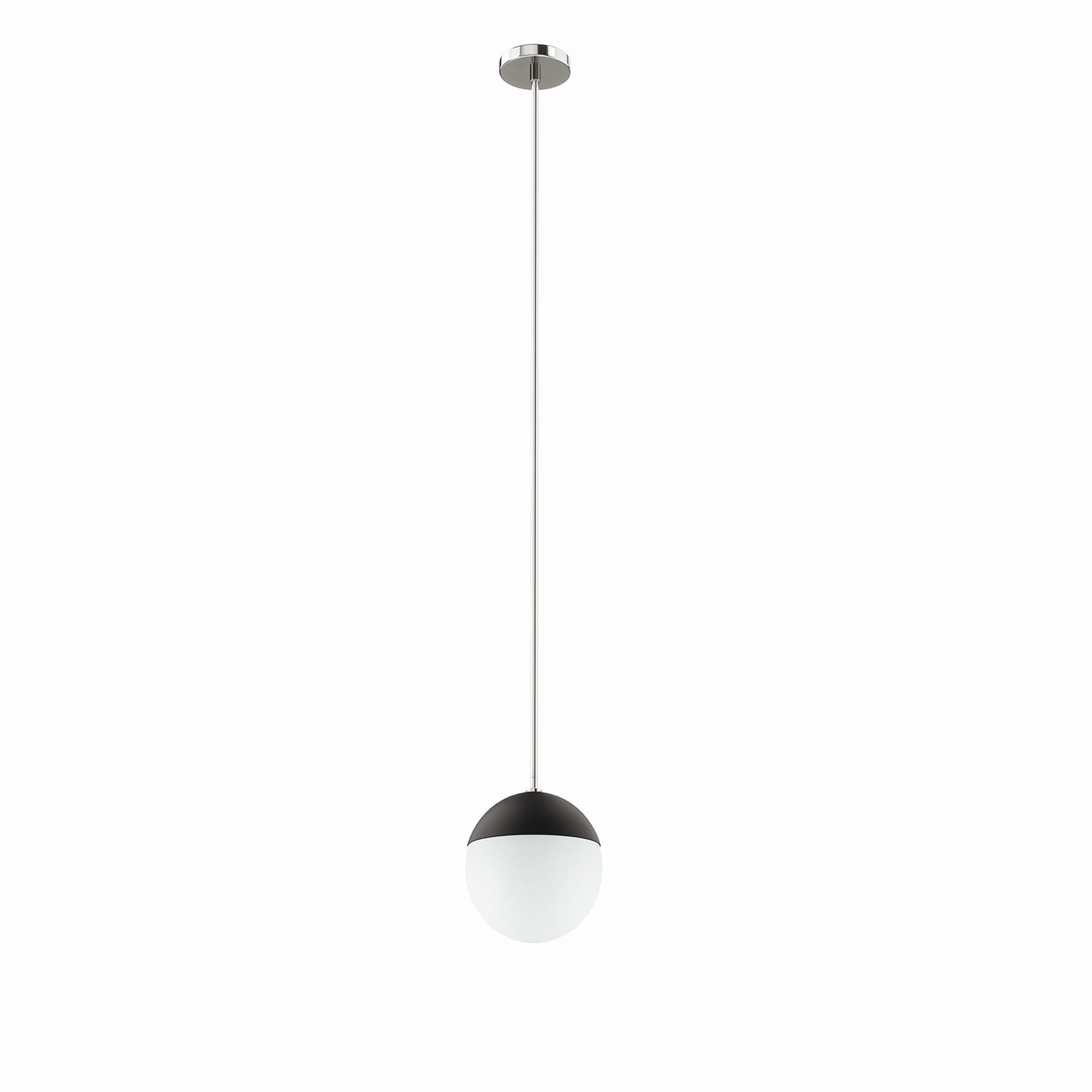 Stellar 1-Light Pendant Light - Opal Polished Nickel