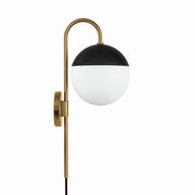 Stellar 1-Light Wall Sconce - Opal Satin Brass