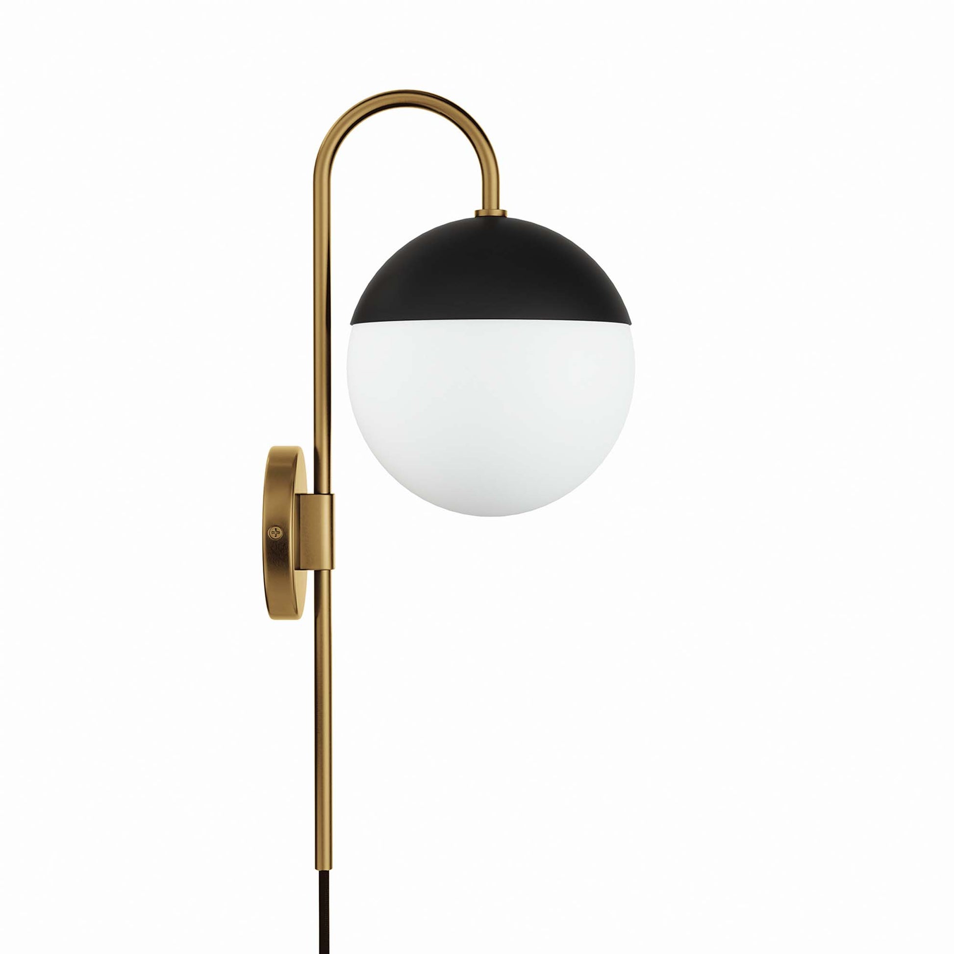 Stellar 1-Light Wall Sconce - Opal Satin Brass
