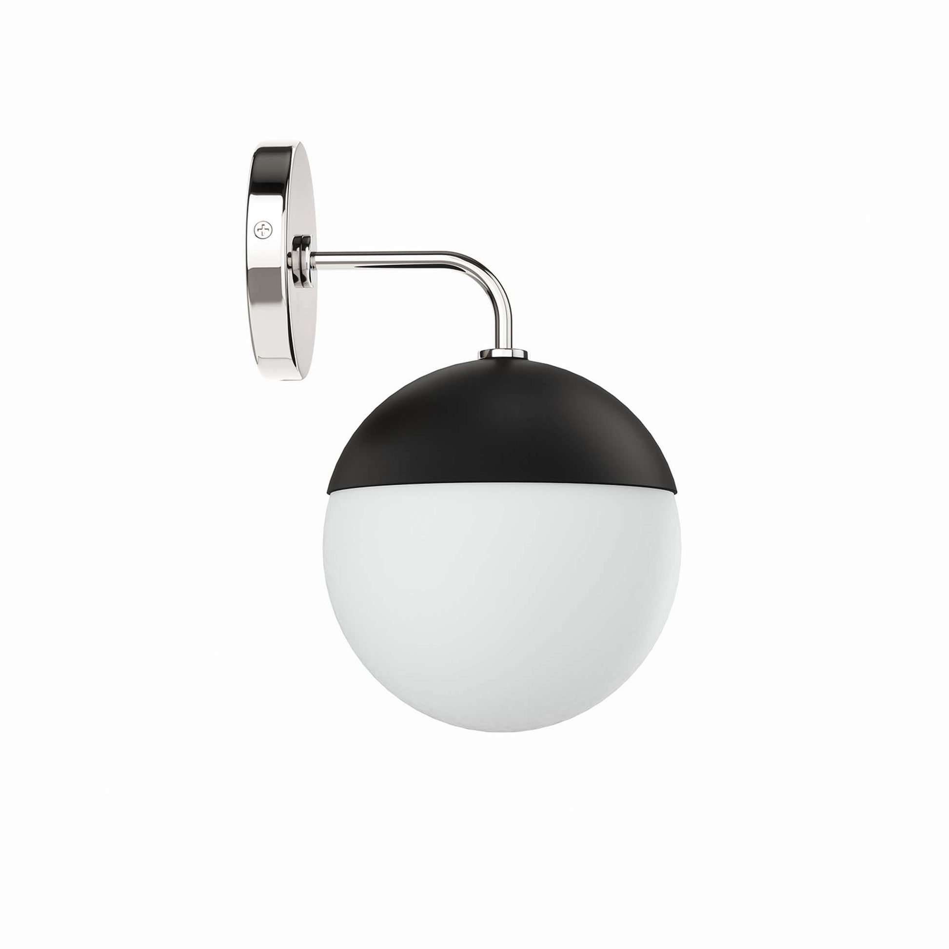 Stellar 1-Light Wall Sconce - Opal Polished Nickel