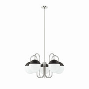 Stellar 5-Light Chandelier - Opal Polished Nickel