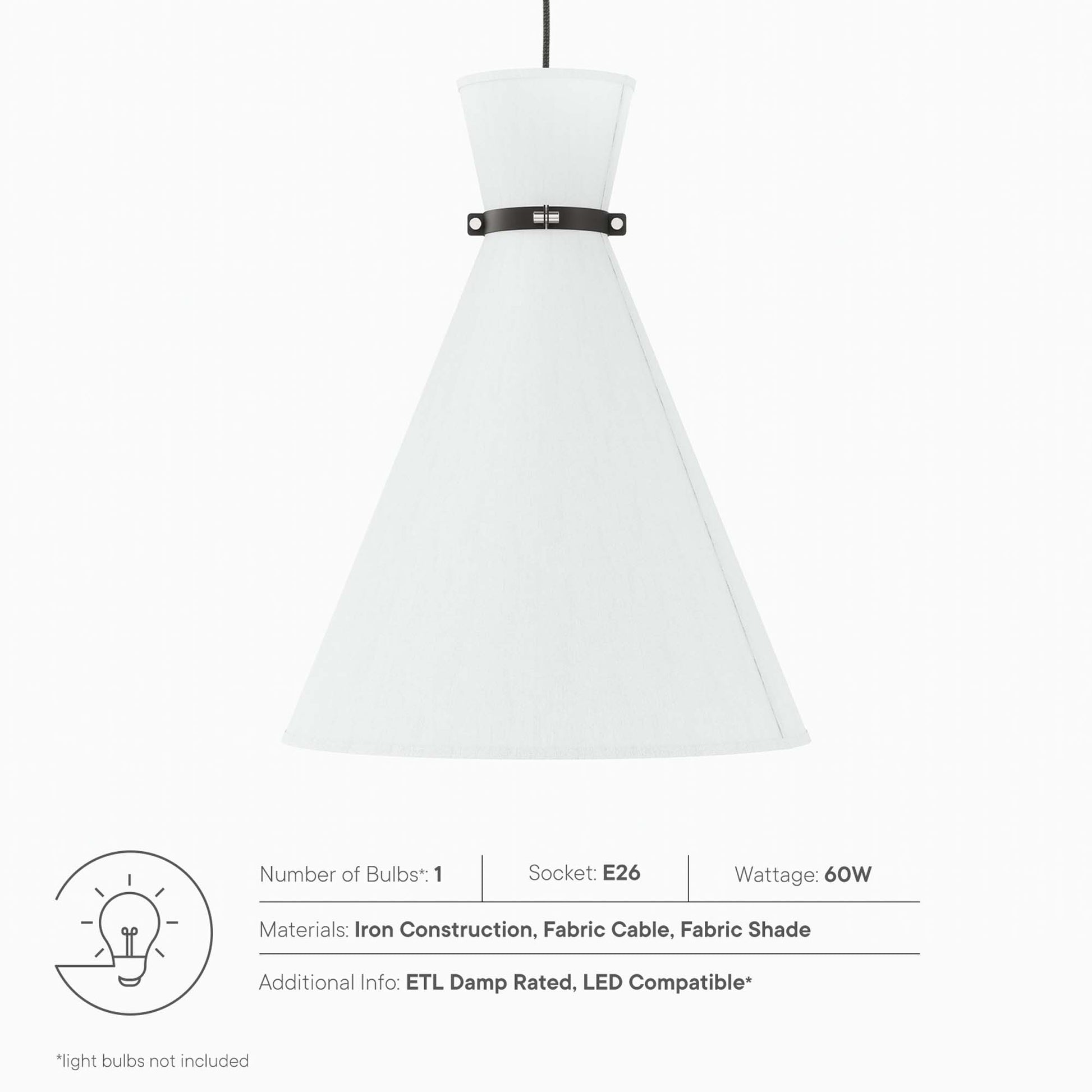 Starlight 1-Light Pendant Light - White Satin Brass