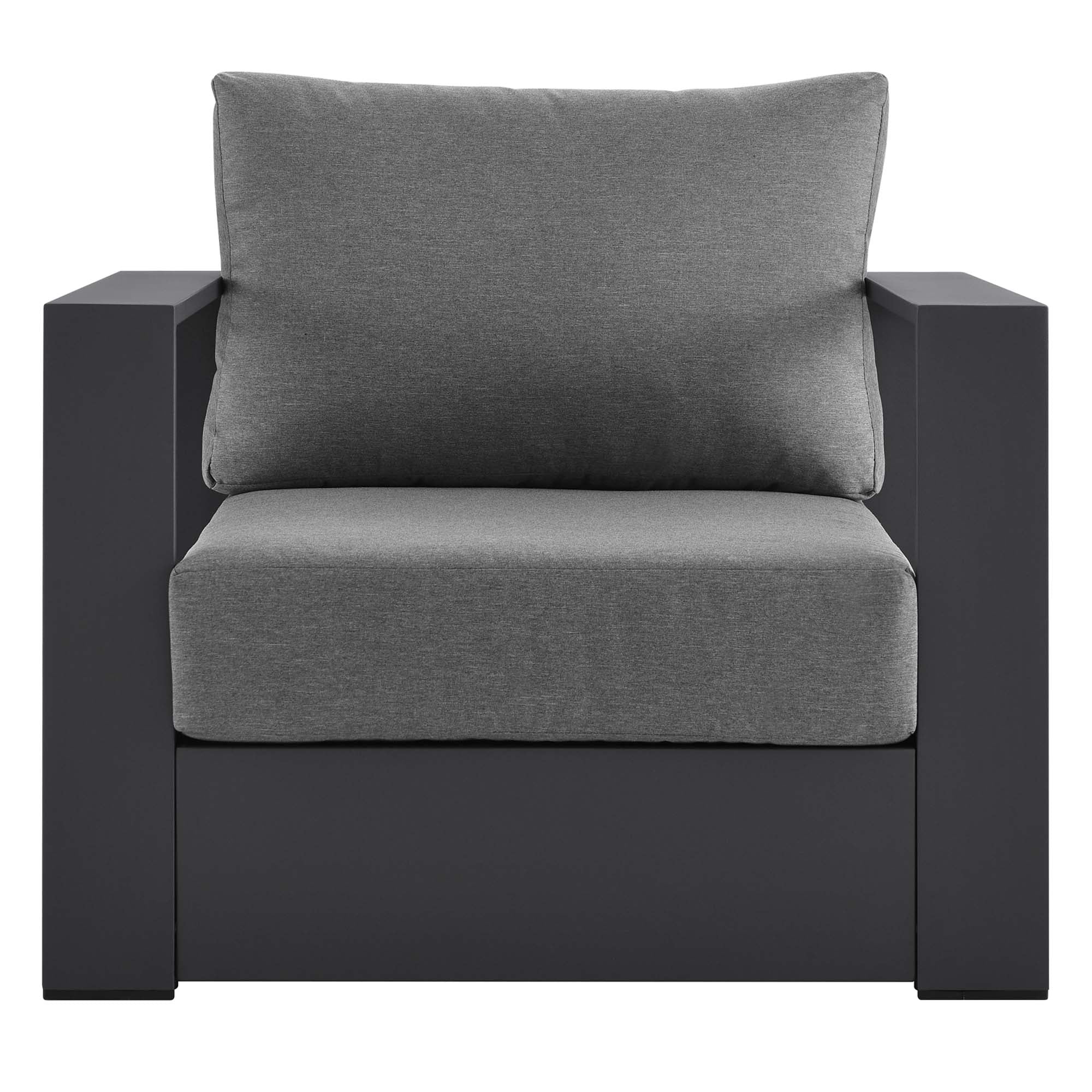 Tahoe Outdoor Patio Powder-Coated Aluminum Armchair - White White