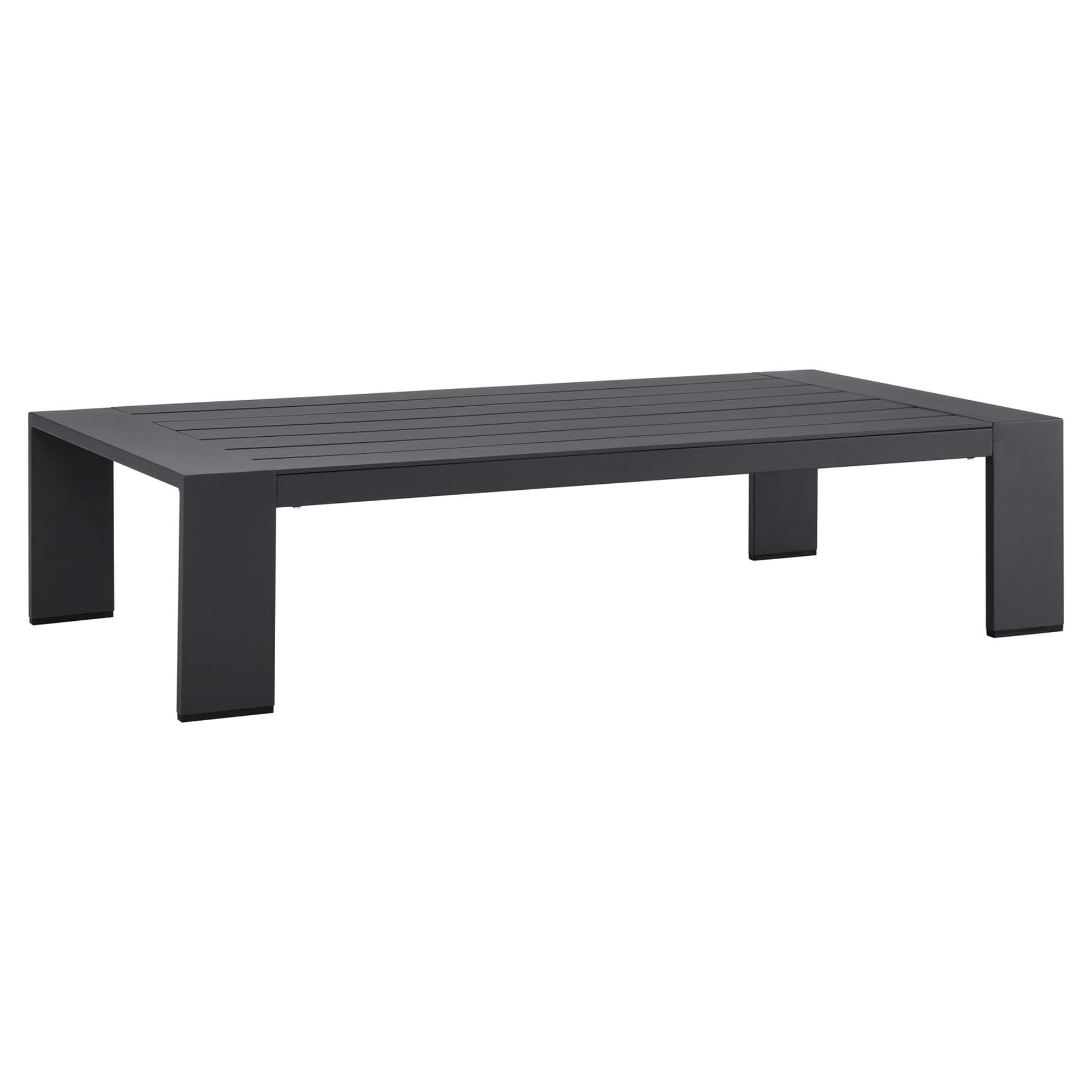 Tahoe Outdoor Patio Powder-Coated Aluminum Coffee Table - Gray
