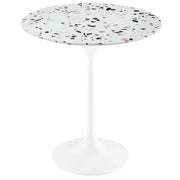 Lippa Round Terrazzo Side Table - White Terrazzo