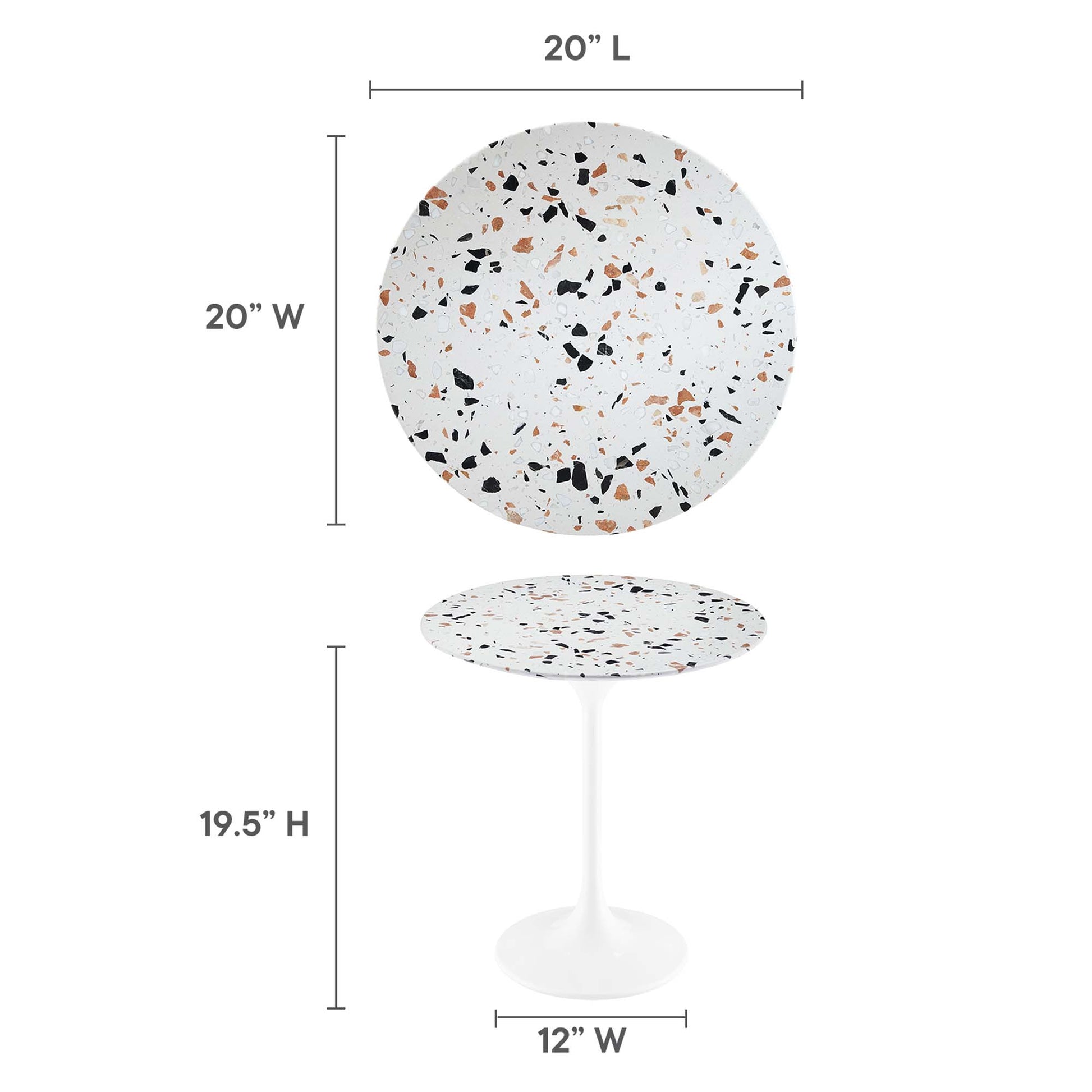 Lippa Round Terrazzo Side Table