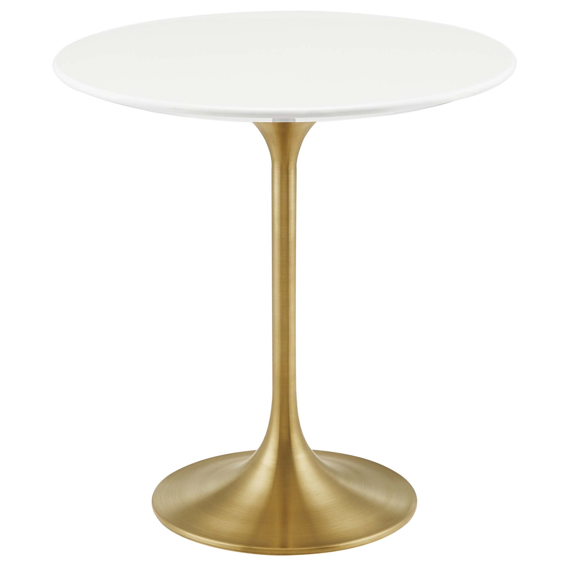 Lippa 20" Round Wood Side Table - Gold White