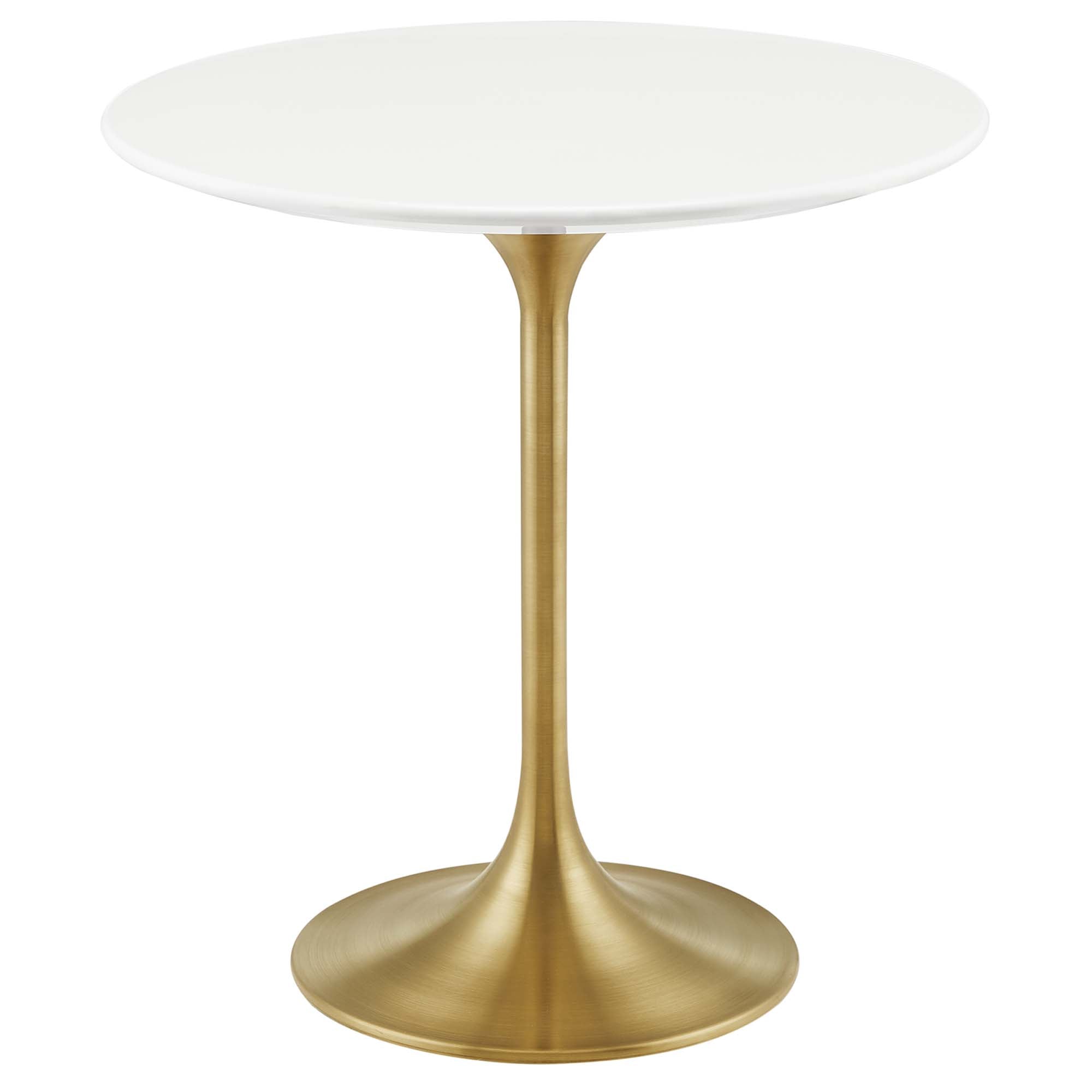 Lippa 20" Round Wood Side Table - Gold White