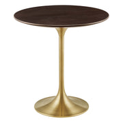 Lippa 20" Round Wood Side Table - Gold Cherry Walnut