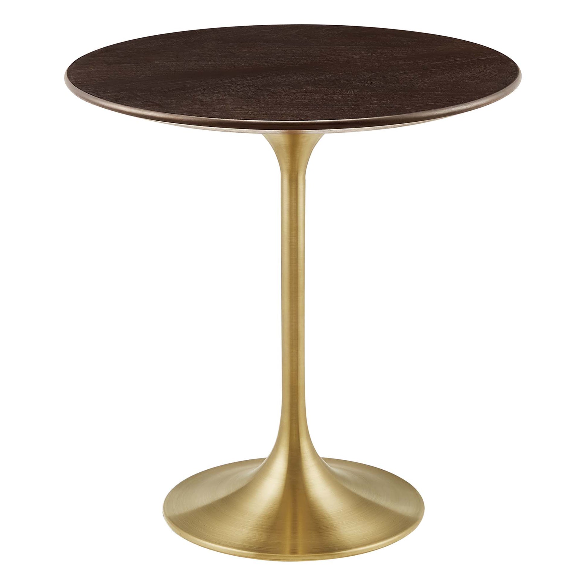 Lippa 20" Round Wood Side Table - Gold Cherry Walnut