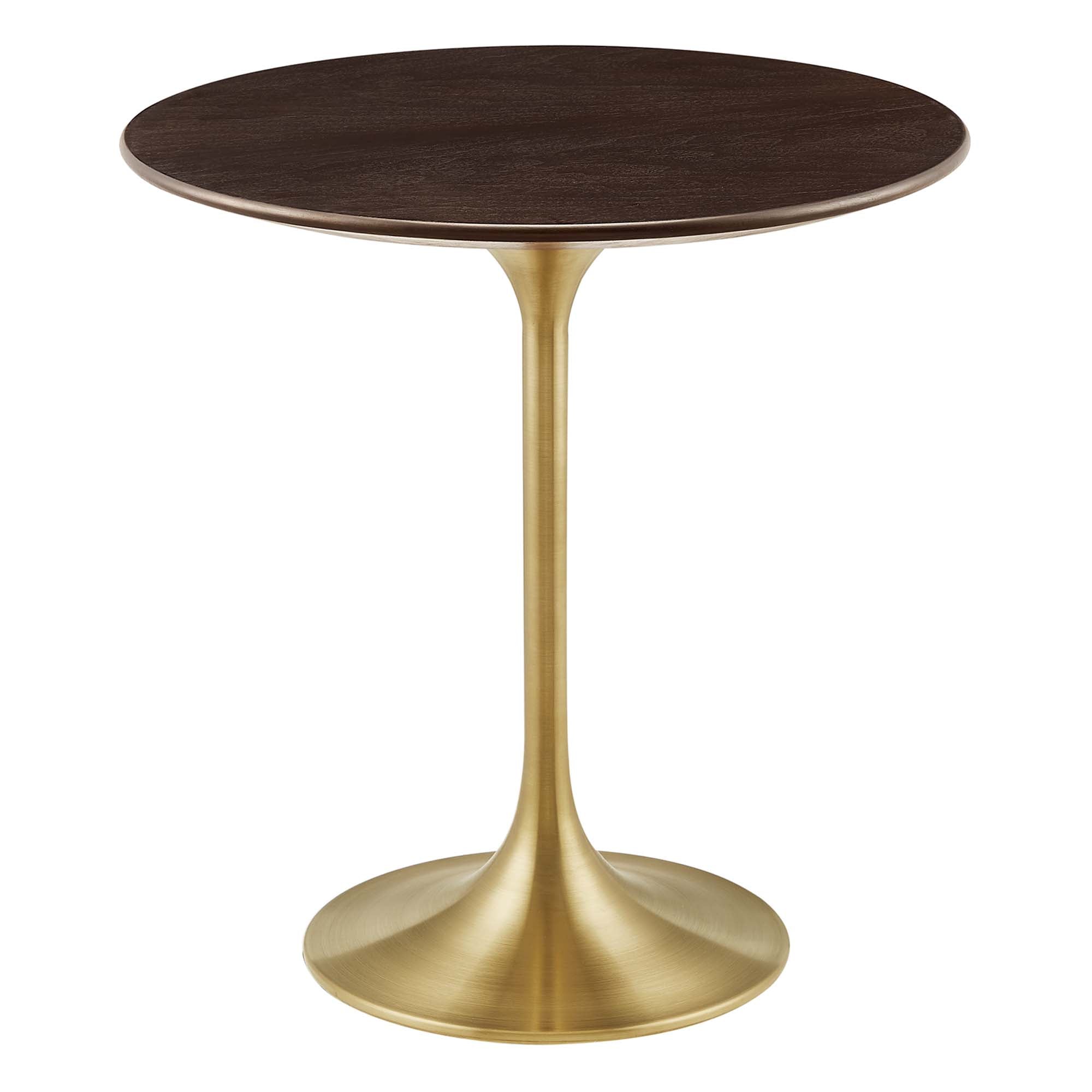 Lippa 20" Round Wood Side Table - Gold Cherry Walnut