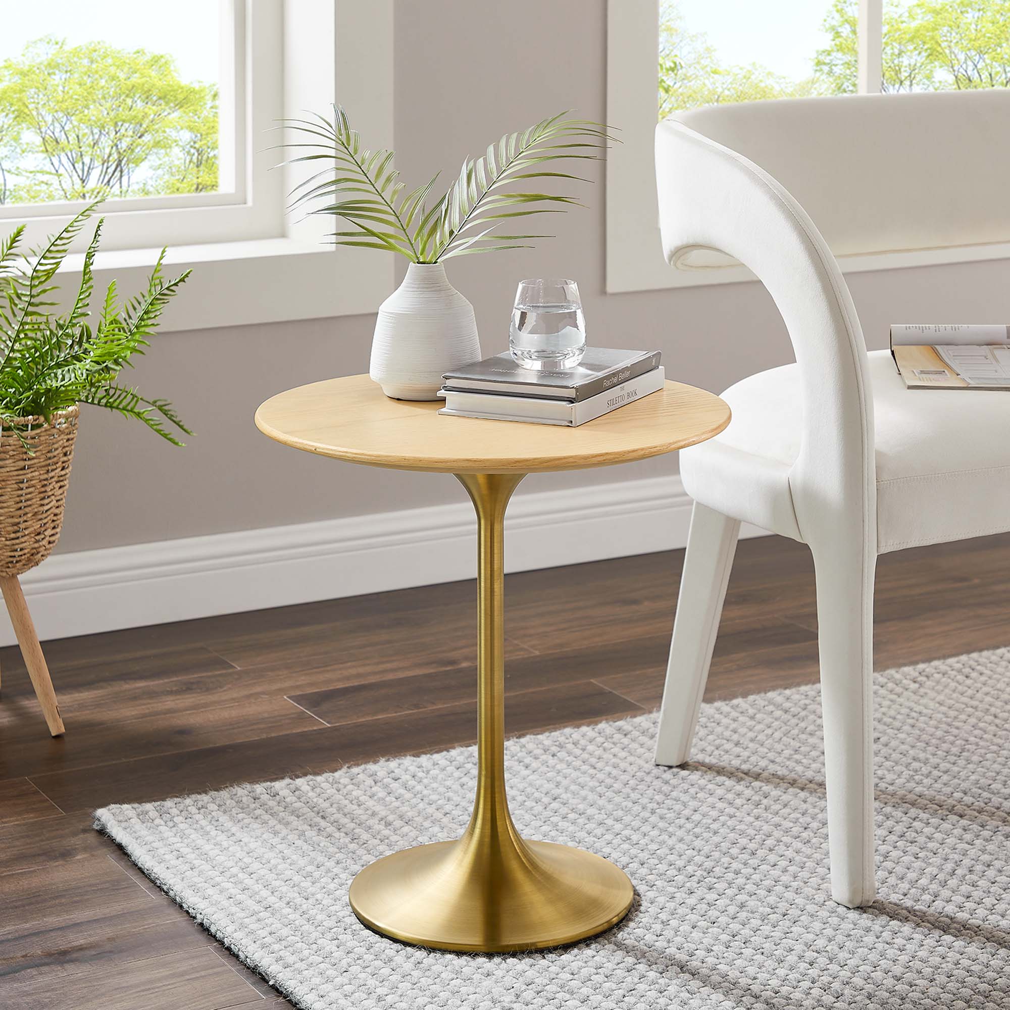 Lippa 20" Round Wood Side Table