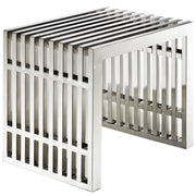 Gridiron Small Stainless Steel Bench - Silver