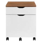 Envision Wood File Cabinet - Walnut White