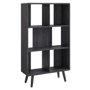 Transmit 5 Shelf Wood Grain Bookcase - Charcoal