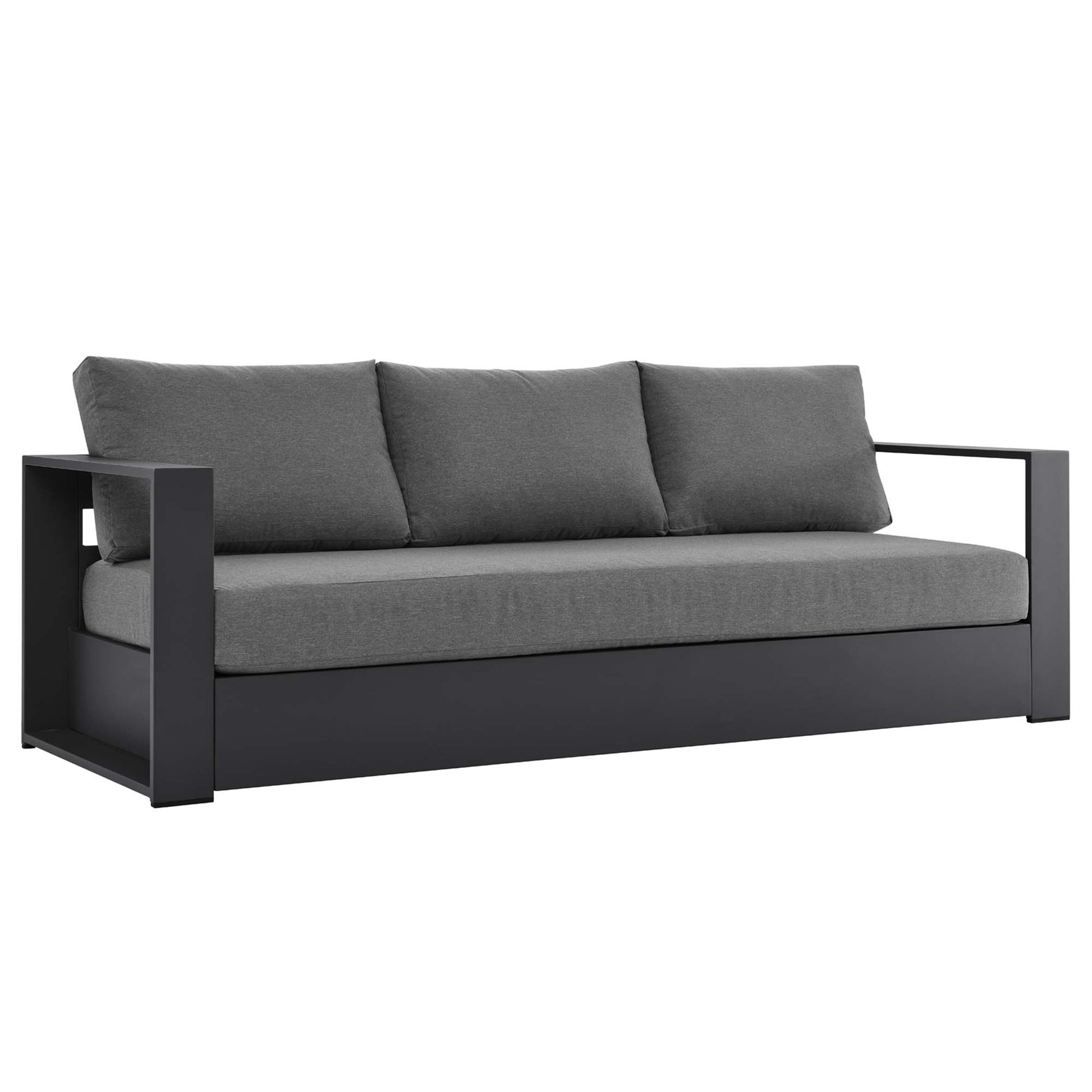 Tahoe 2-Piece Outdoor Patio Powder-Coated Aluminum Set - White Charcoal