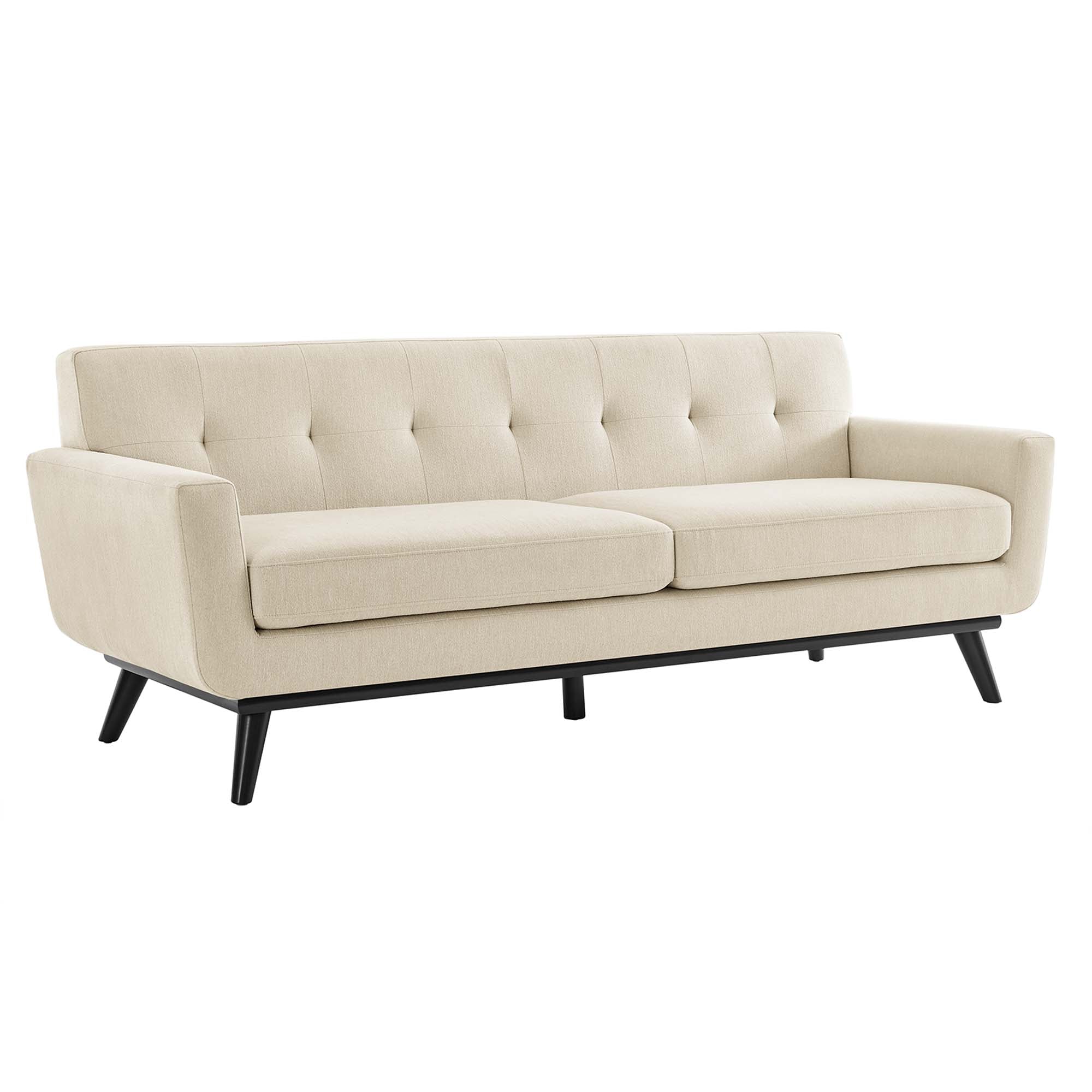 Engage Herringbone Fabric Sofa - Beige