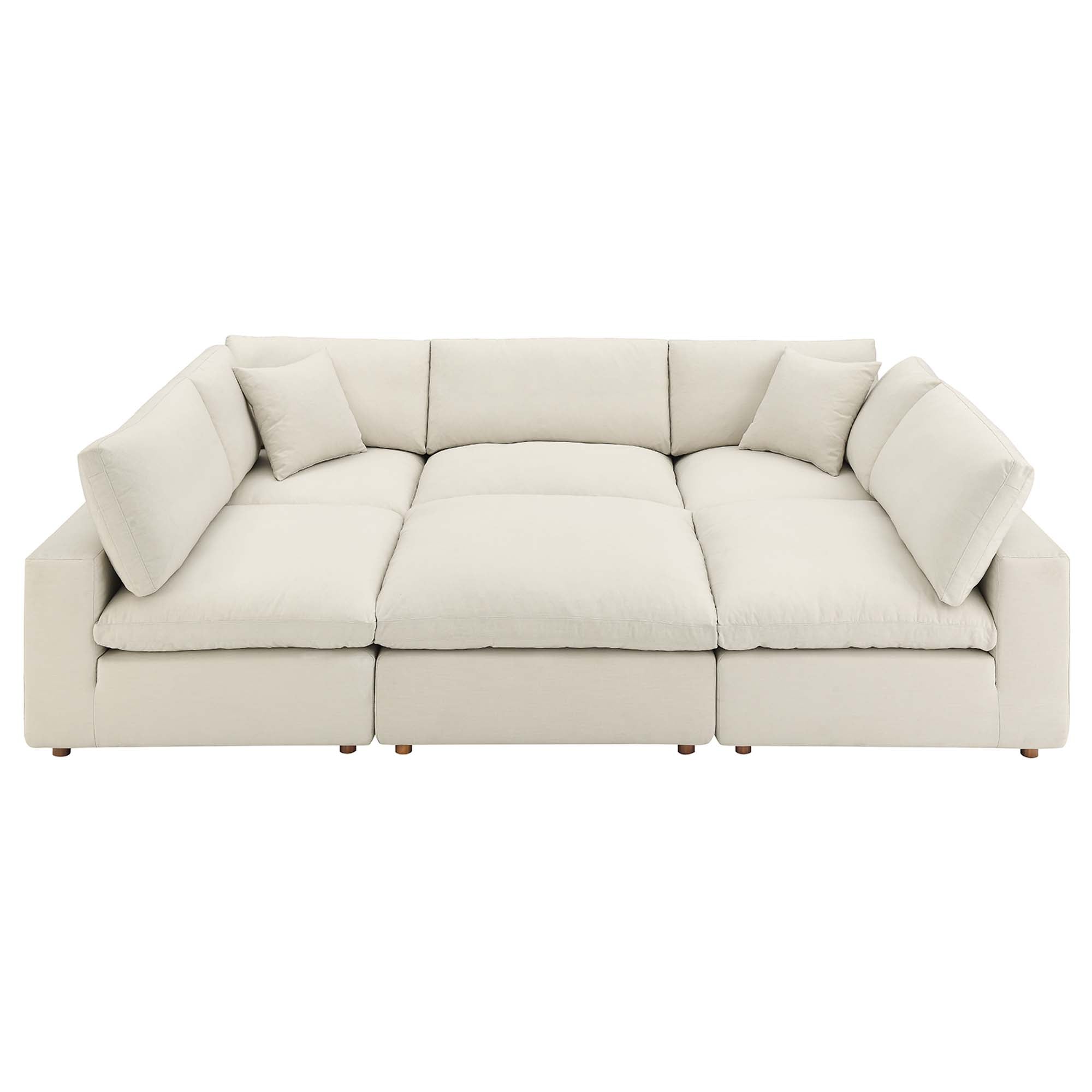 Commix 6-Piece Down Filled Overstuffed Sectional Sofa