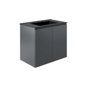 Bryn 30" Wall-Mount Bathroom Vanity - Gray Black