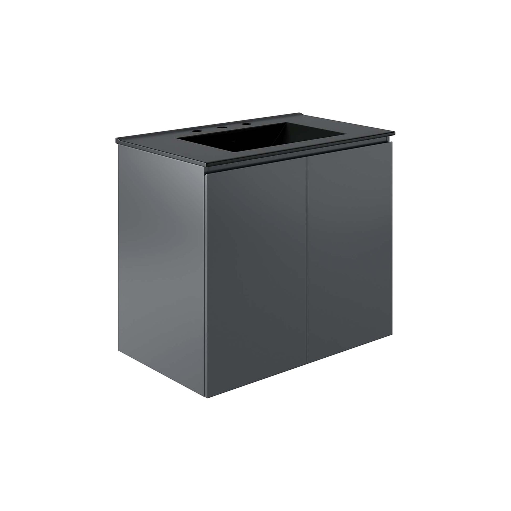 Bryn 30" Wall-Mount Bathroom Vanity - Gray Black