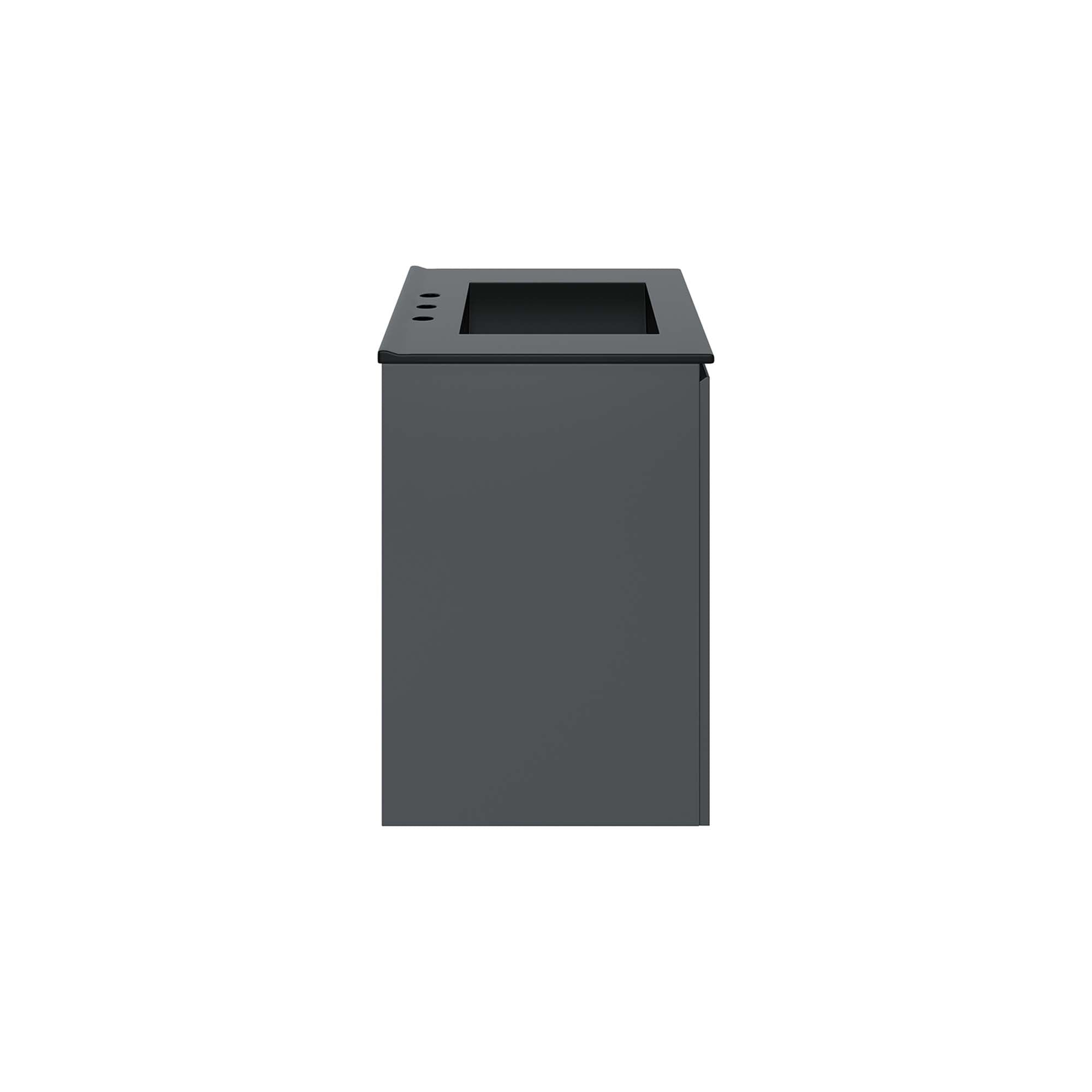 Bryn 30" Wall-Mount Bathroom Vanity - White Black