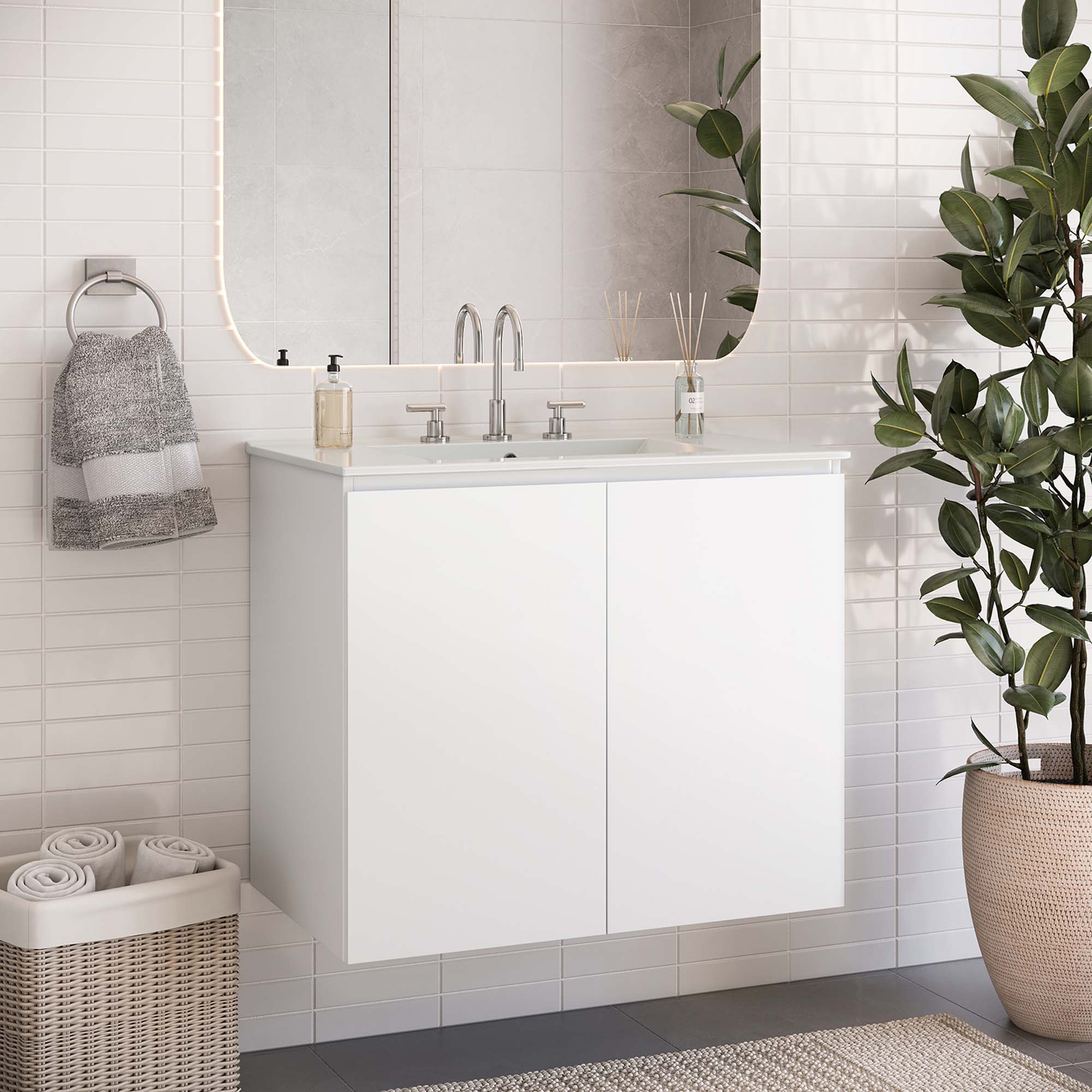 Bryn 30" Wall-Mount Bathroom Vanity