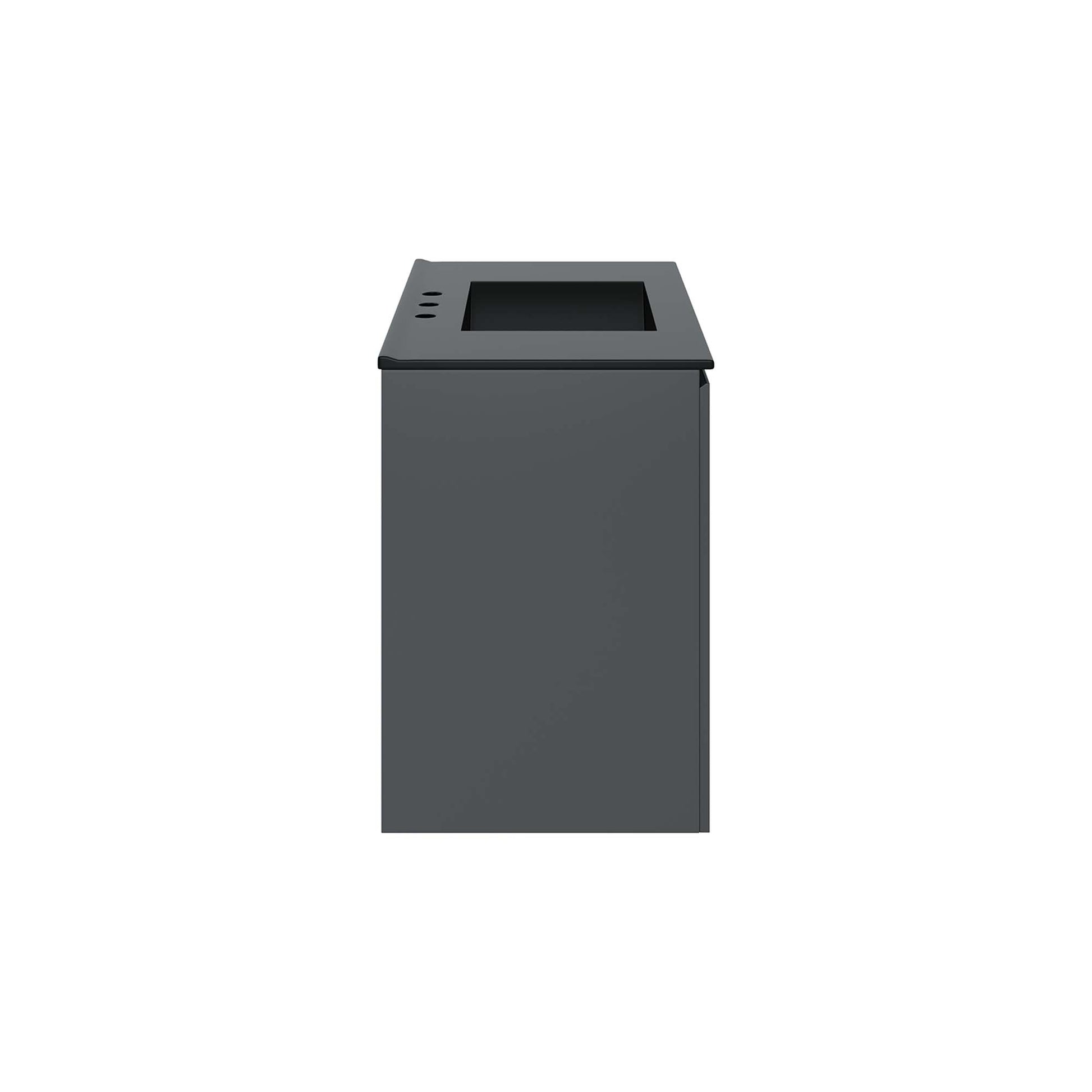 Bryn 36" Wall-Mount Bathroom Vanity - White Black