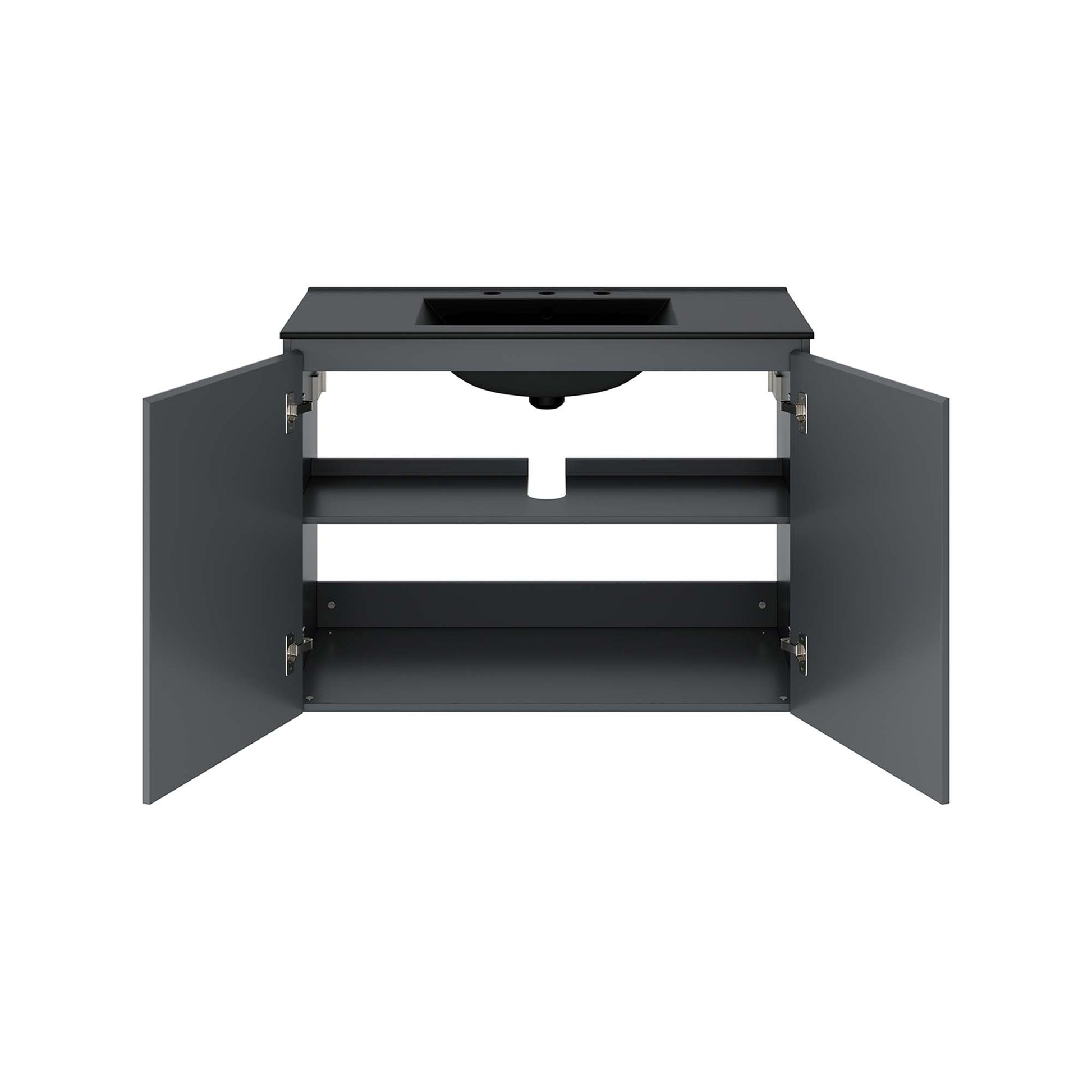 Bryn 36" Wall-Mount Bathroom Vanity - White White
