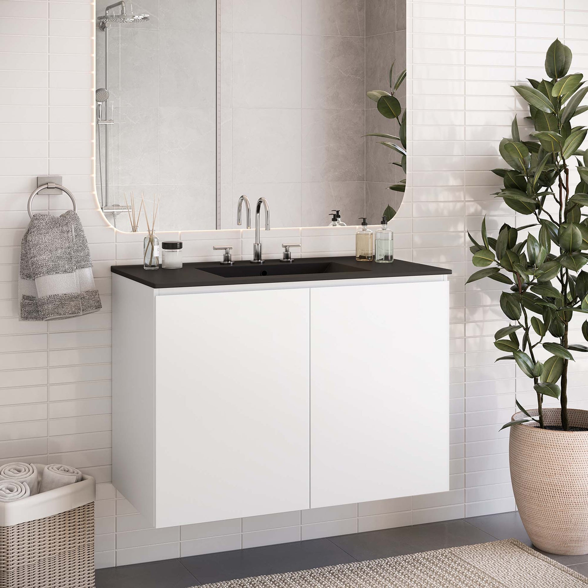 Bryn 36" Wall-Mount Bathroom Vanity
