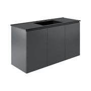 Bryn 48" Wall-Mount Bathroom Vanity - Gray Black