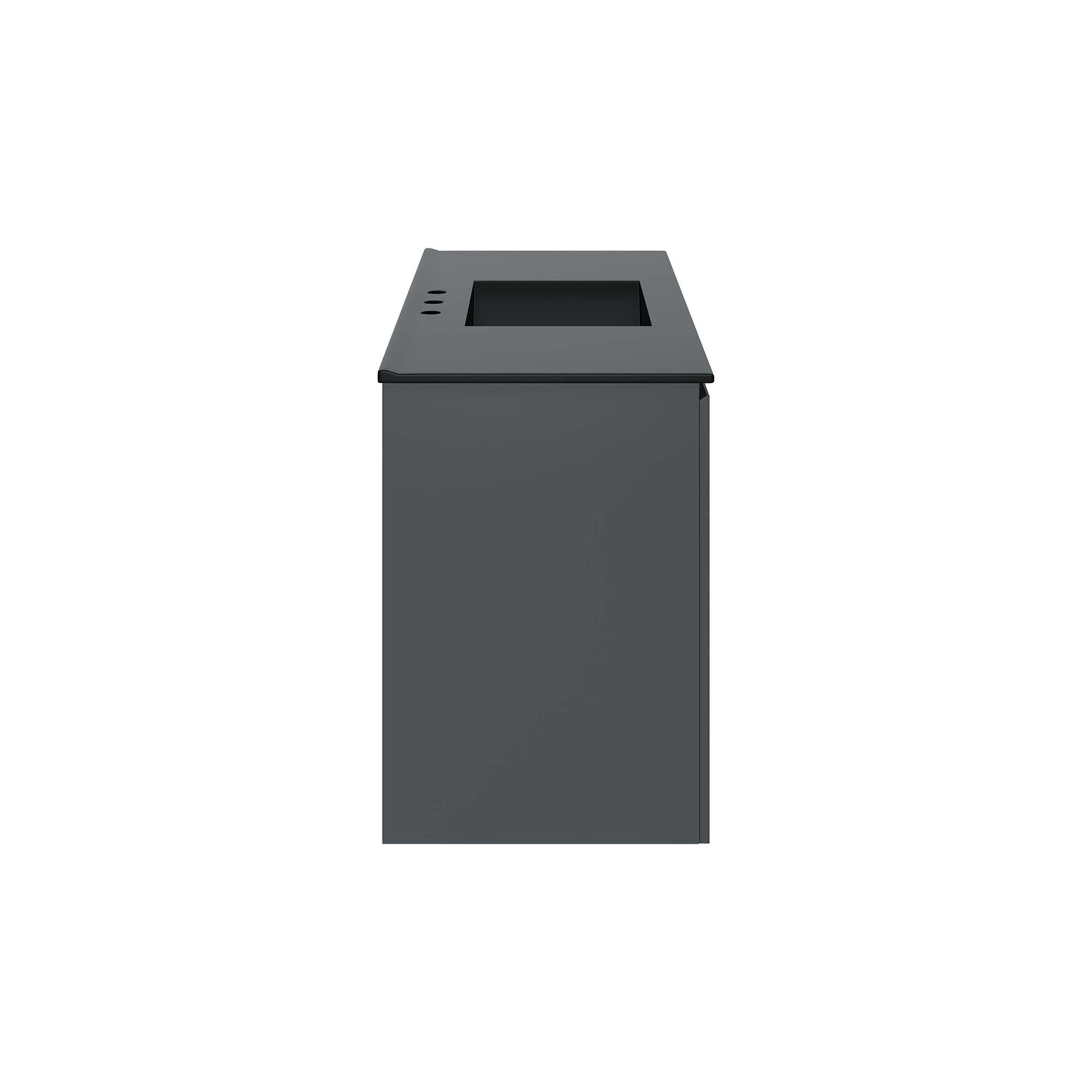 Bryn 48" Wall-Mount Bathroom Vanity - White Black