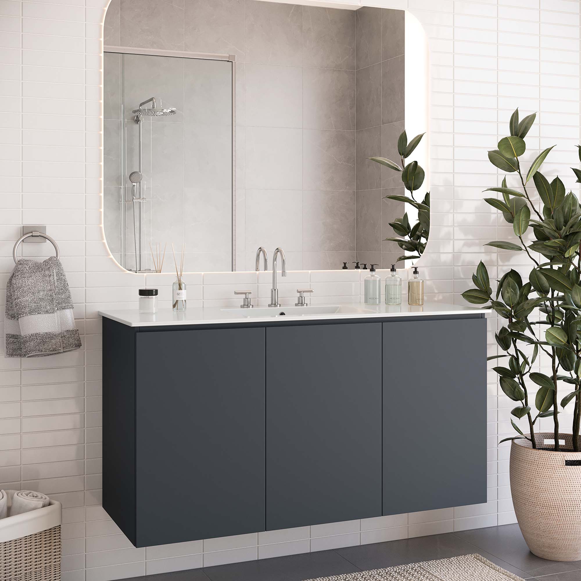 Bryn 48" Wall-Mount Bathroom Vanity