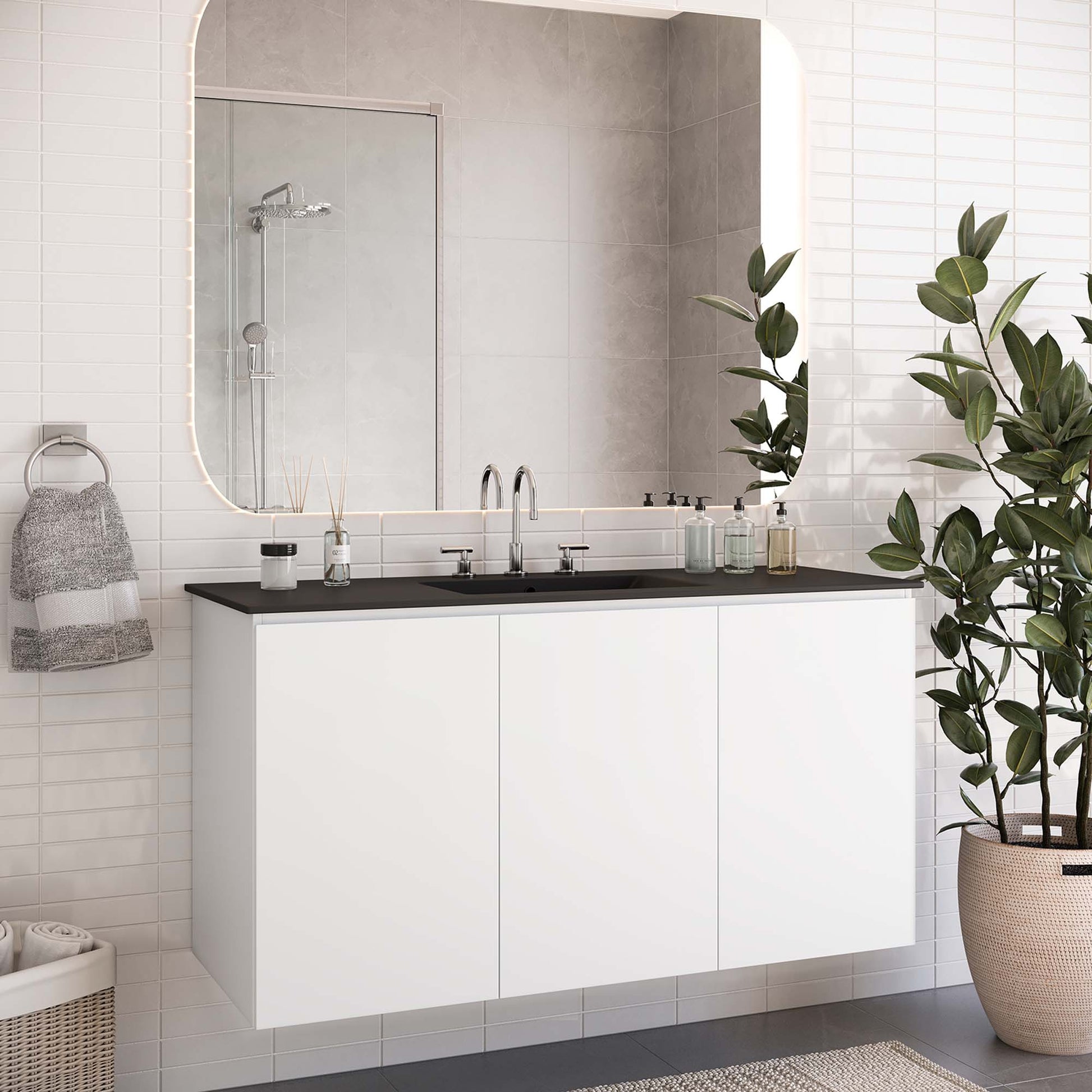 Bryn 48" Wall-Mount Bathroom Vanity