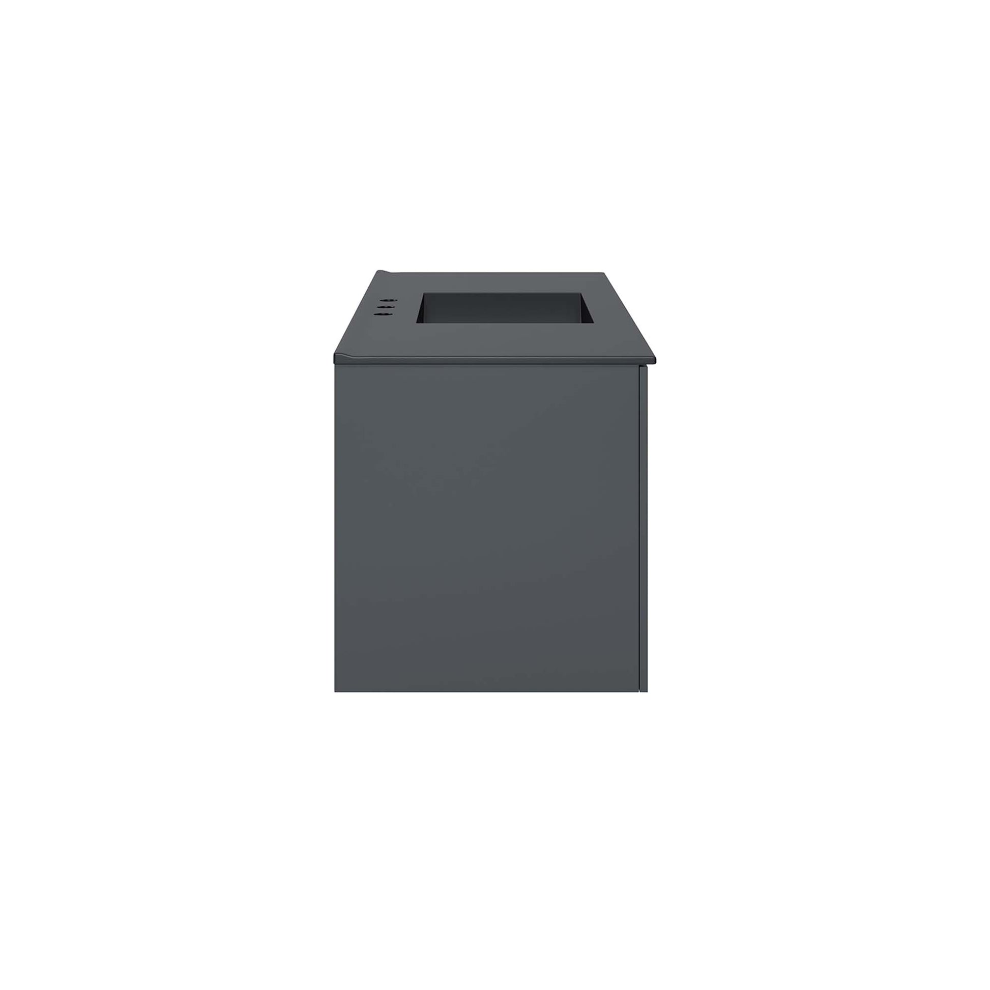 Vitality 48" Single Sink Bathroom Vanity - White Black