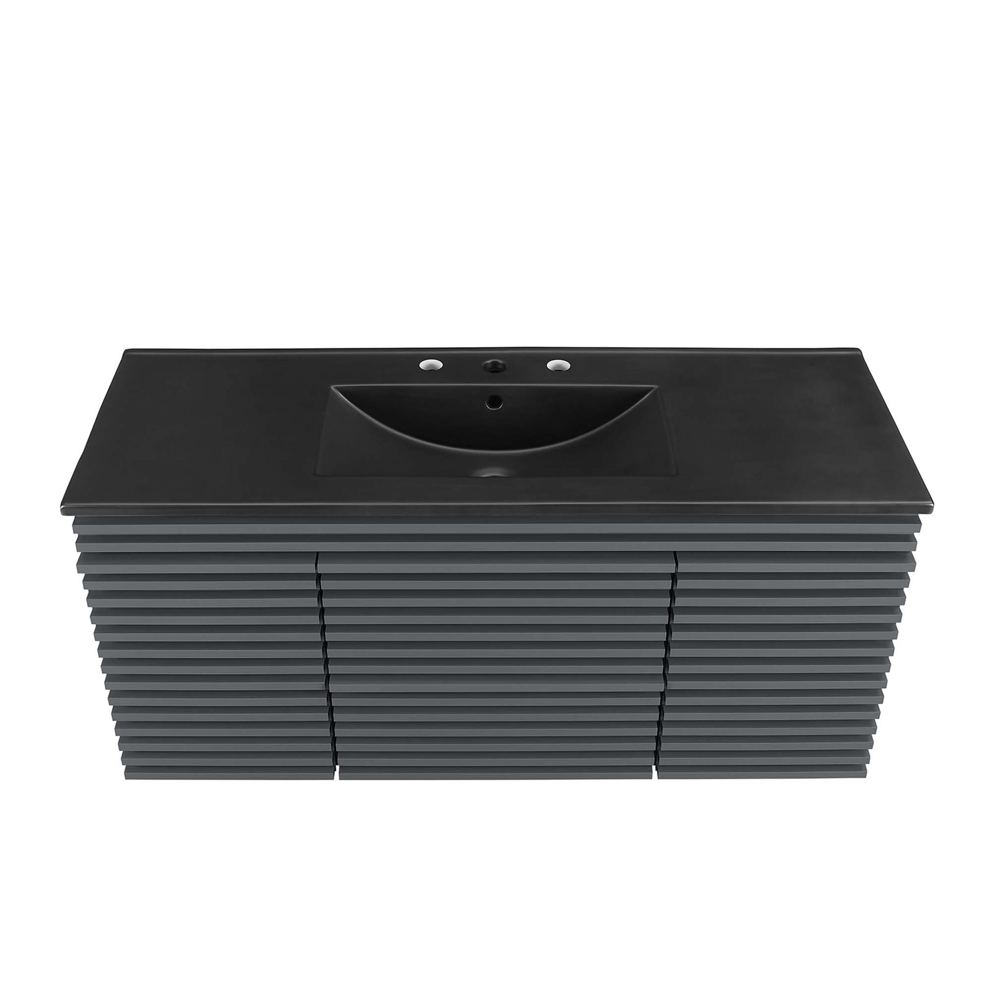 Render 48" Wall-Mount Bathroom Vanity Basin Included - White Black