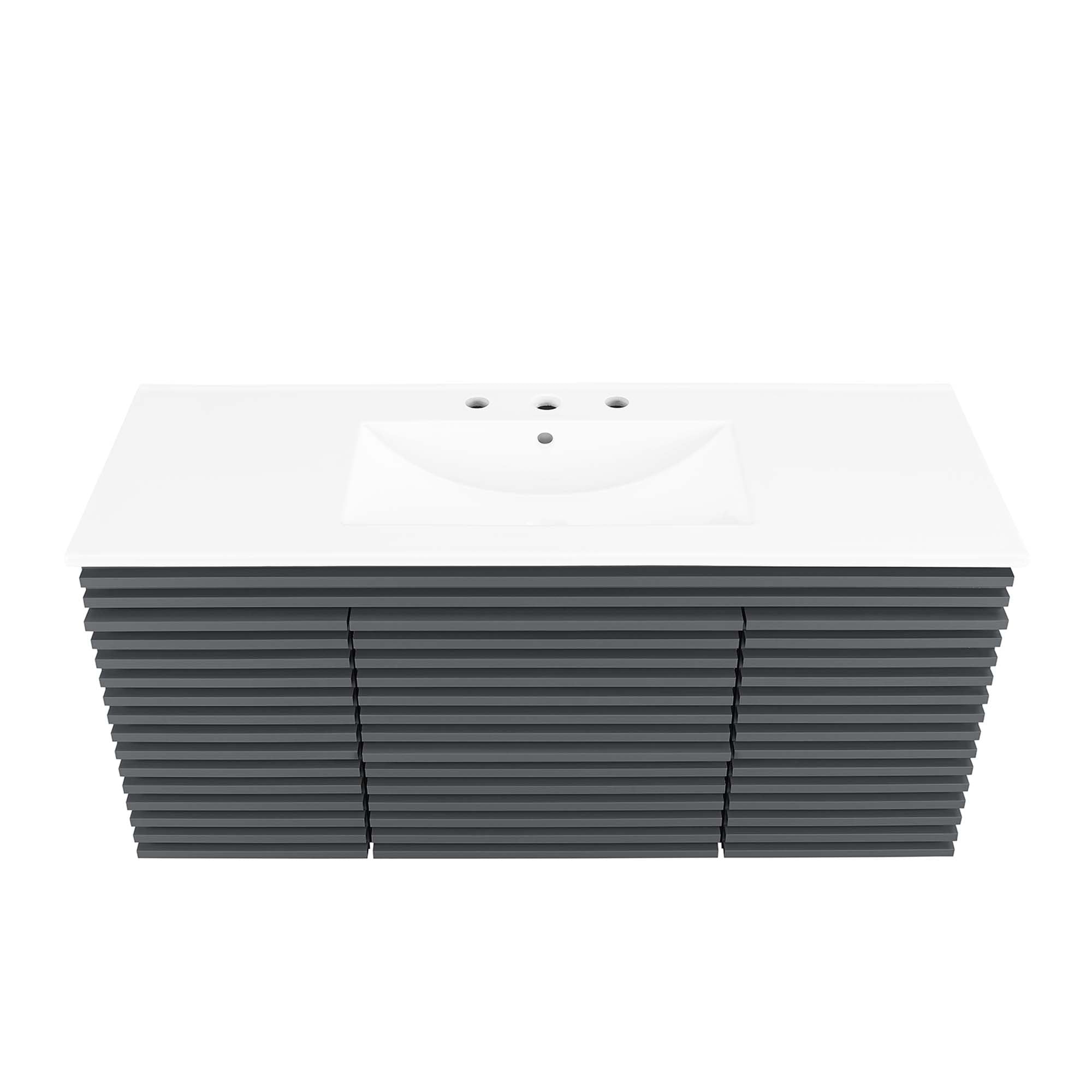 Render 48" Wall-Mount Bathroom Vanity Basin Included