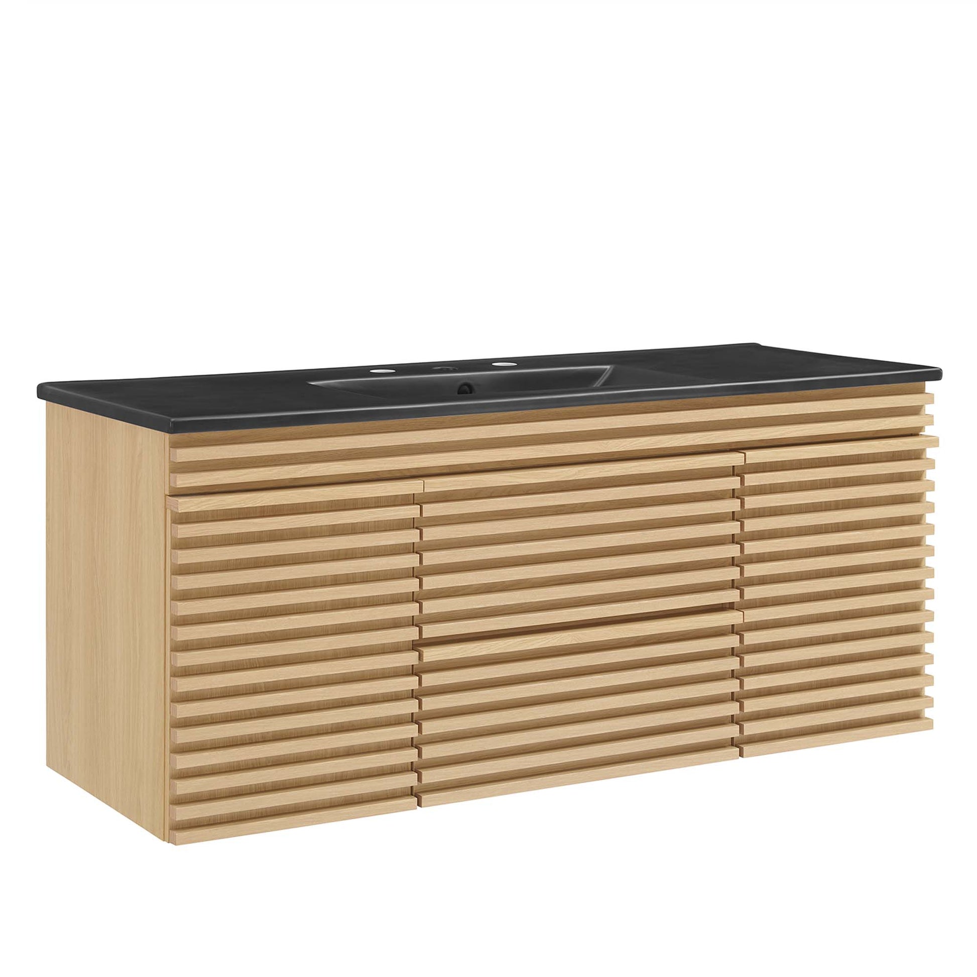 Render 48" Wall-Mount Bathroom Vanity Basin Included