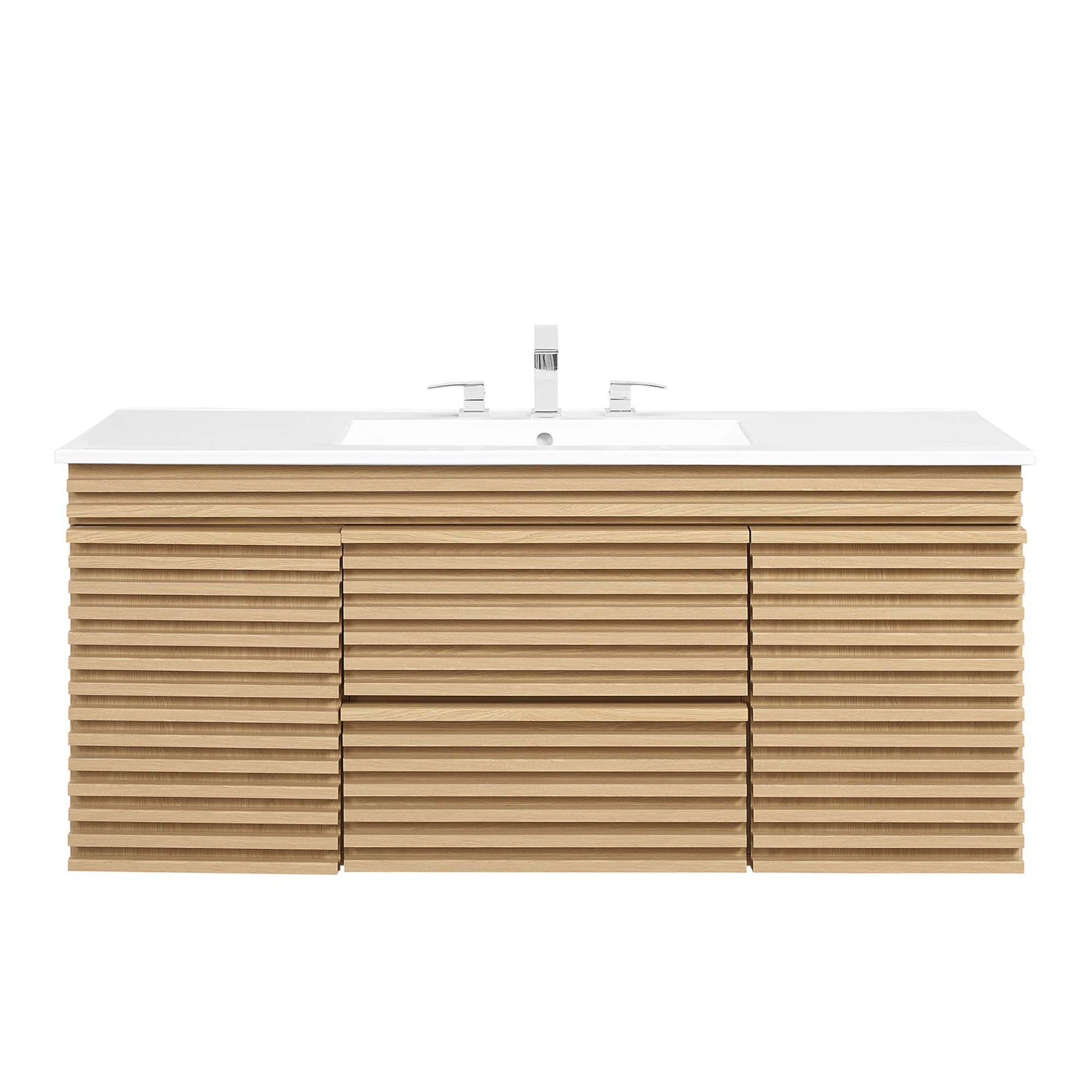 Render 48" Wall-Mount Bathroom Vanity Basin Included
