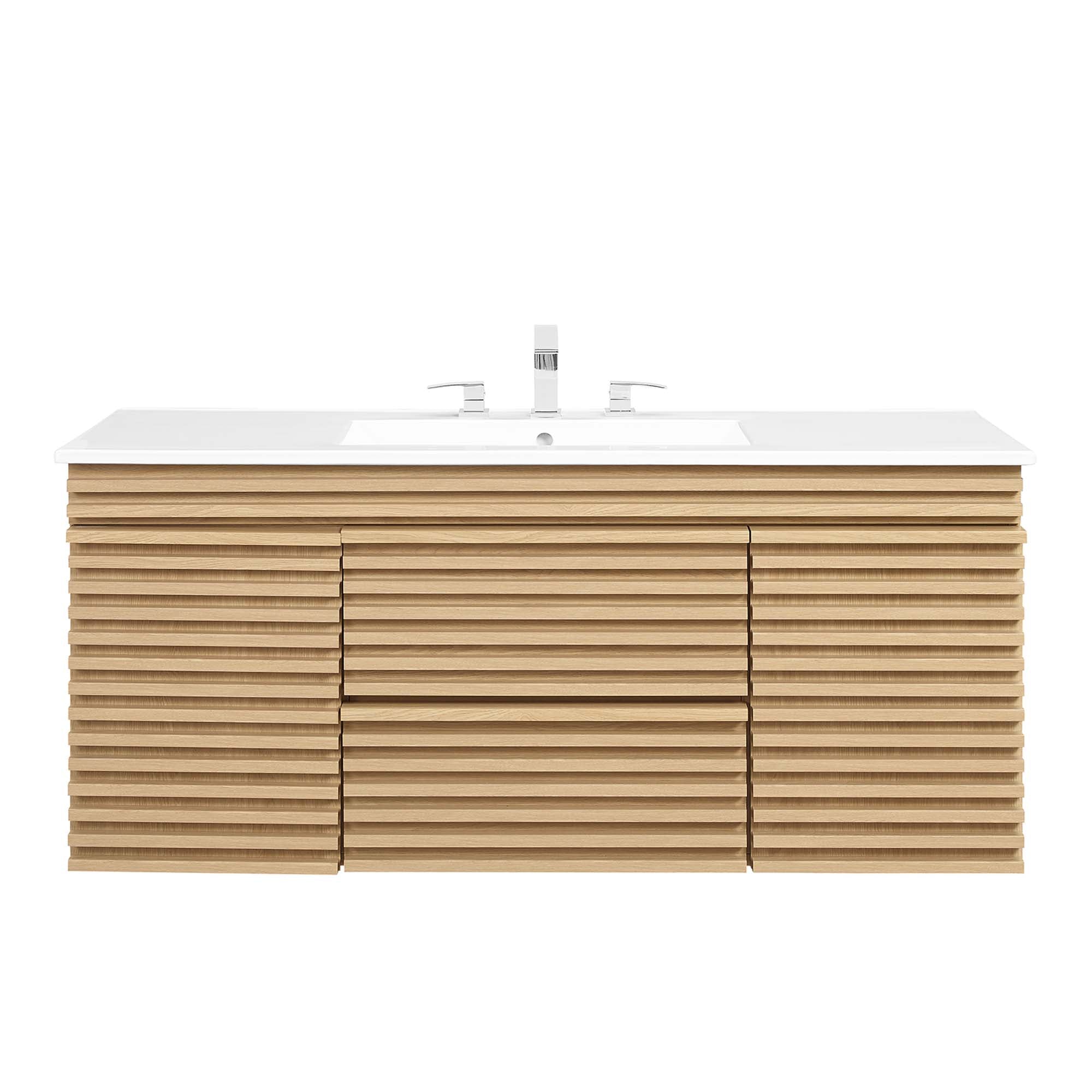 Render 48" Wall-Mount Bathroom Vanity Basin Included