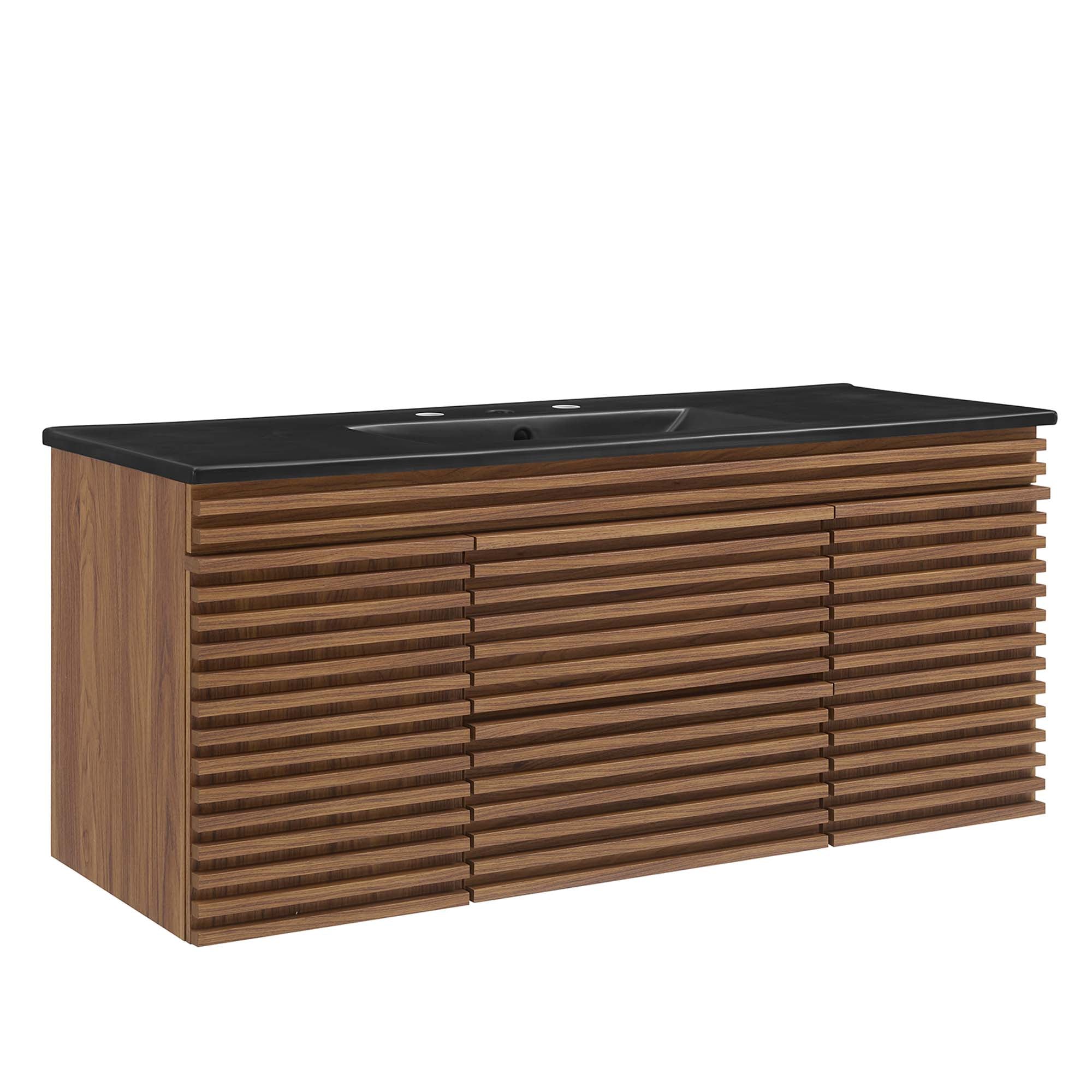 Render 48" Wall-Mount Bathroom Vanity Basin Included