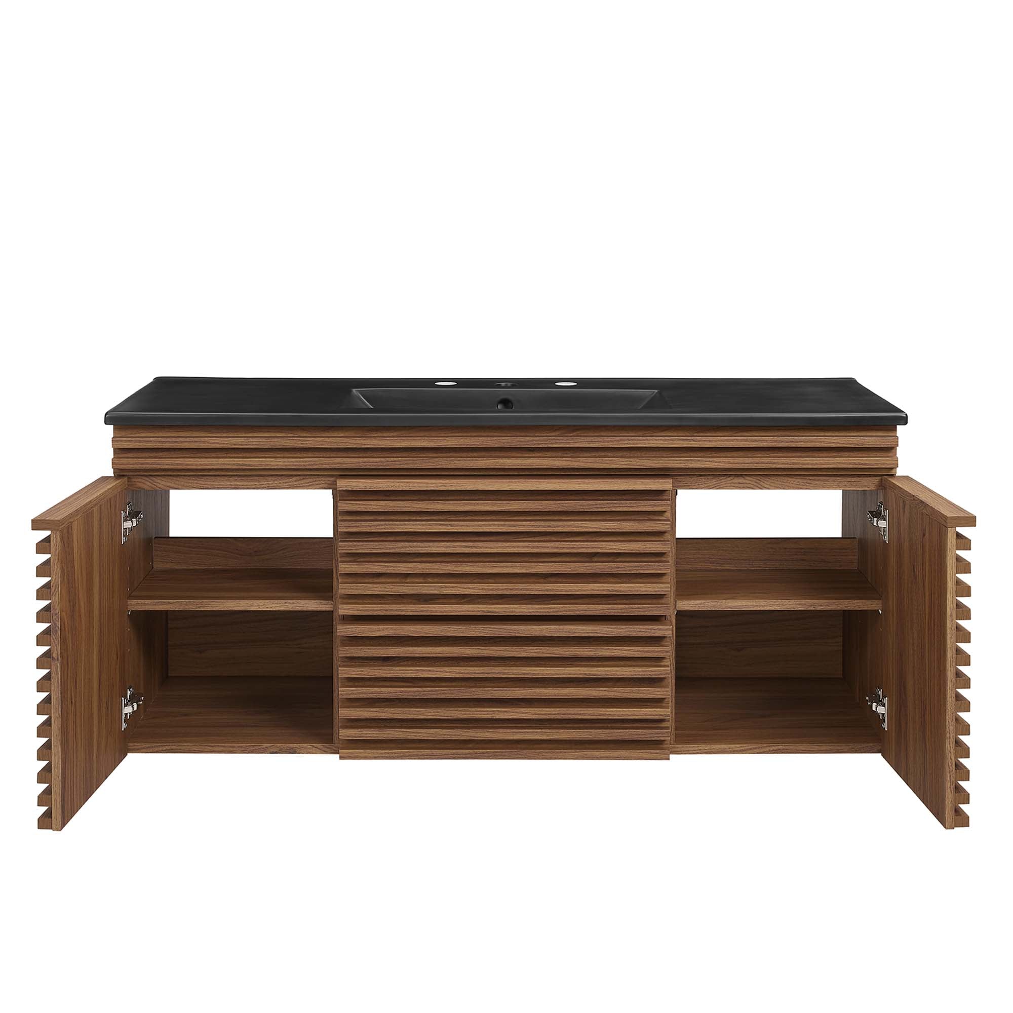 Render 48" Wall-Mount Bathroom Vanity Basin Included