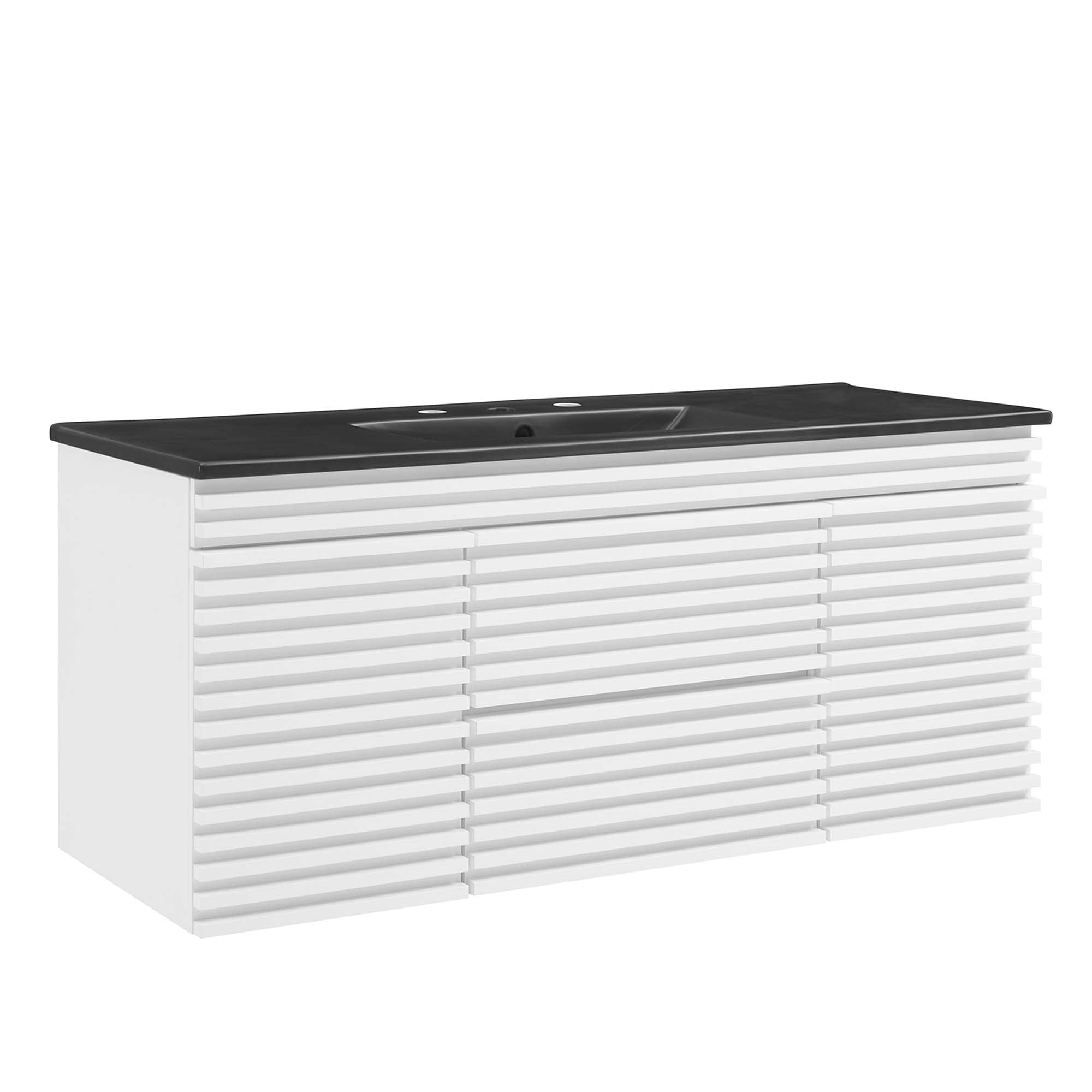 Render 48" Wall-Mount Bathroom Vanity Basin Included