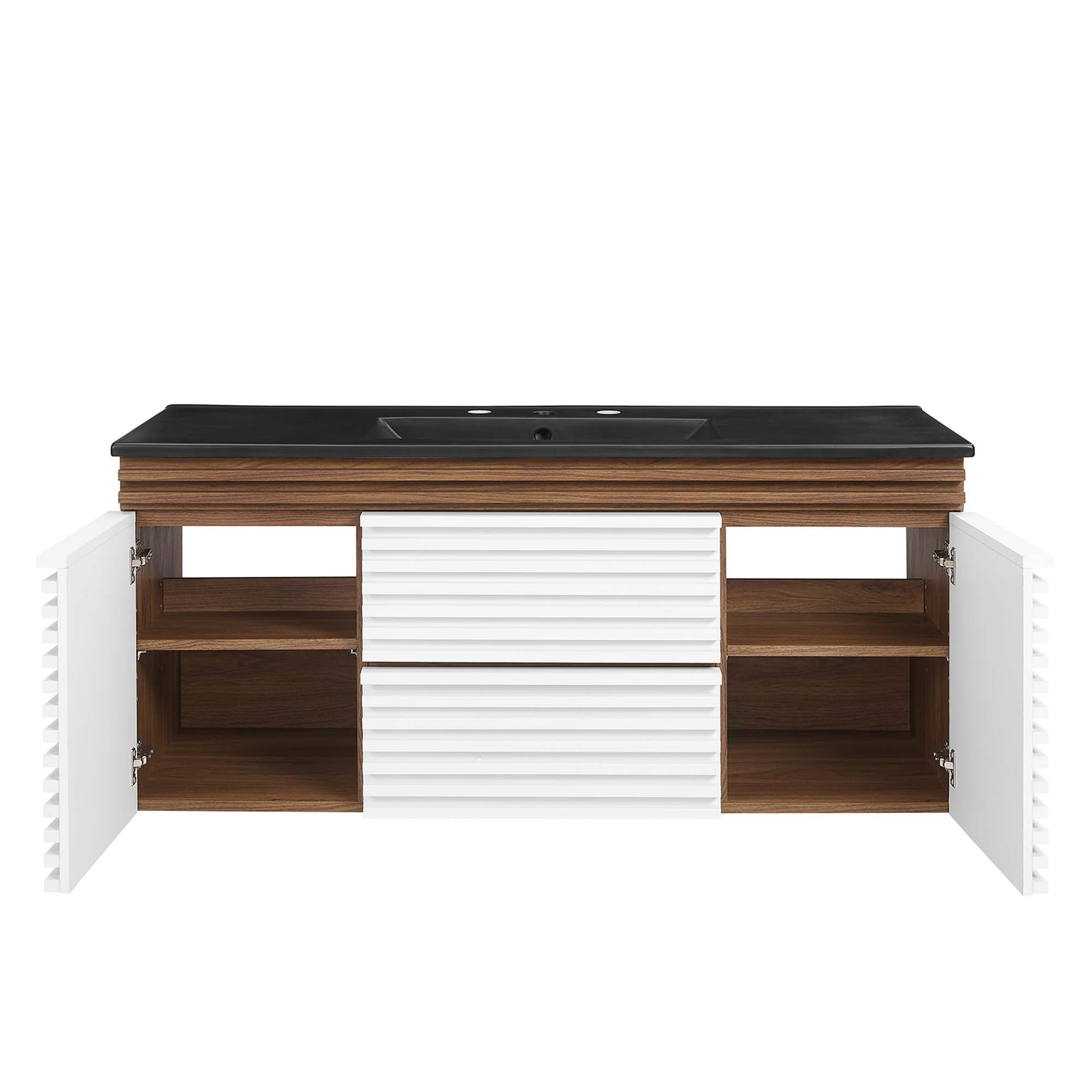 Render 48" Wall-Mount Bathroom Vanity Basin Included