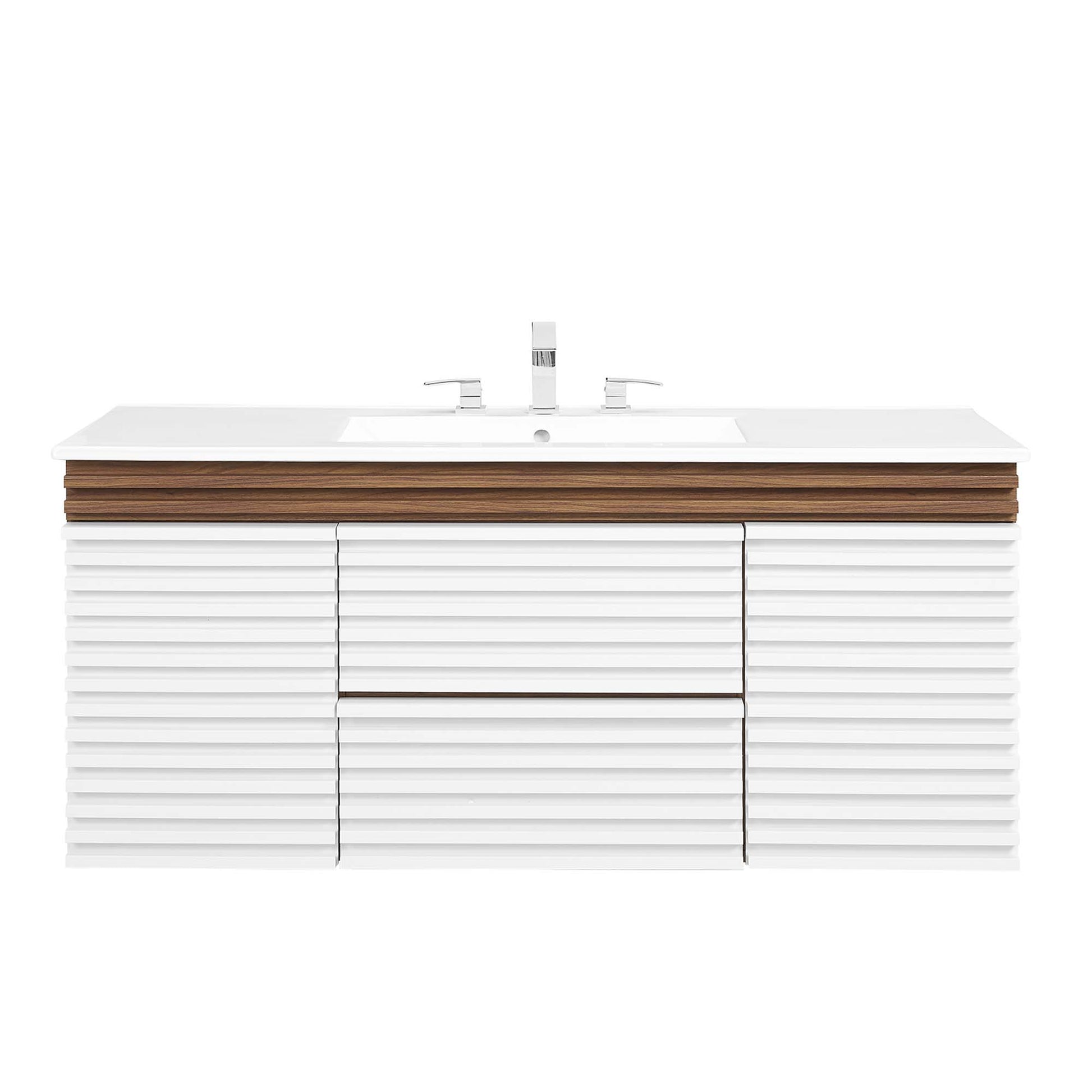 Render 48" Wall-Mount Bathroom Vanity Basin Included