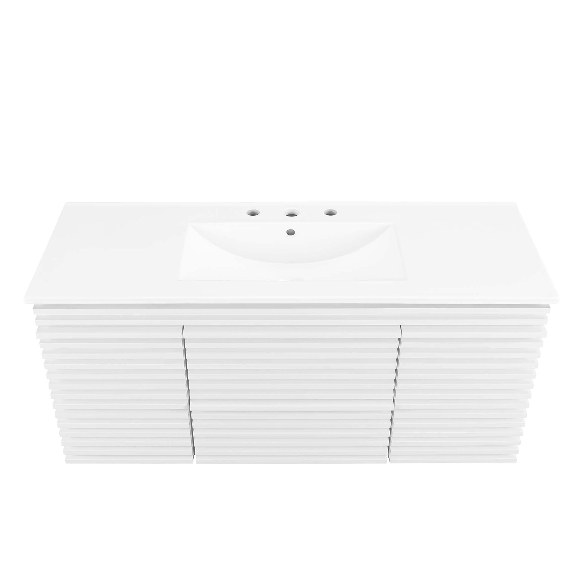 Render 48" Wall-Mount Bathroom Vanity Basin Included